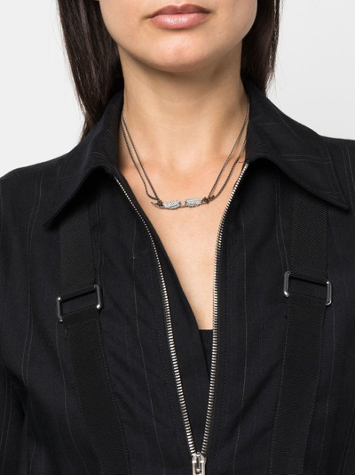 Zadig & Voltaire embellished wing pendant necklace outlook
