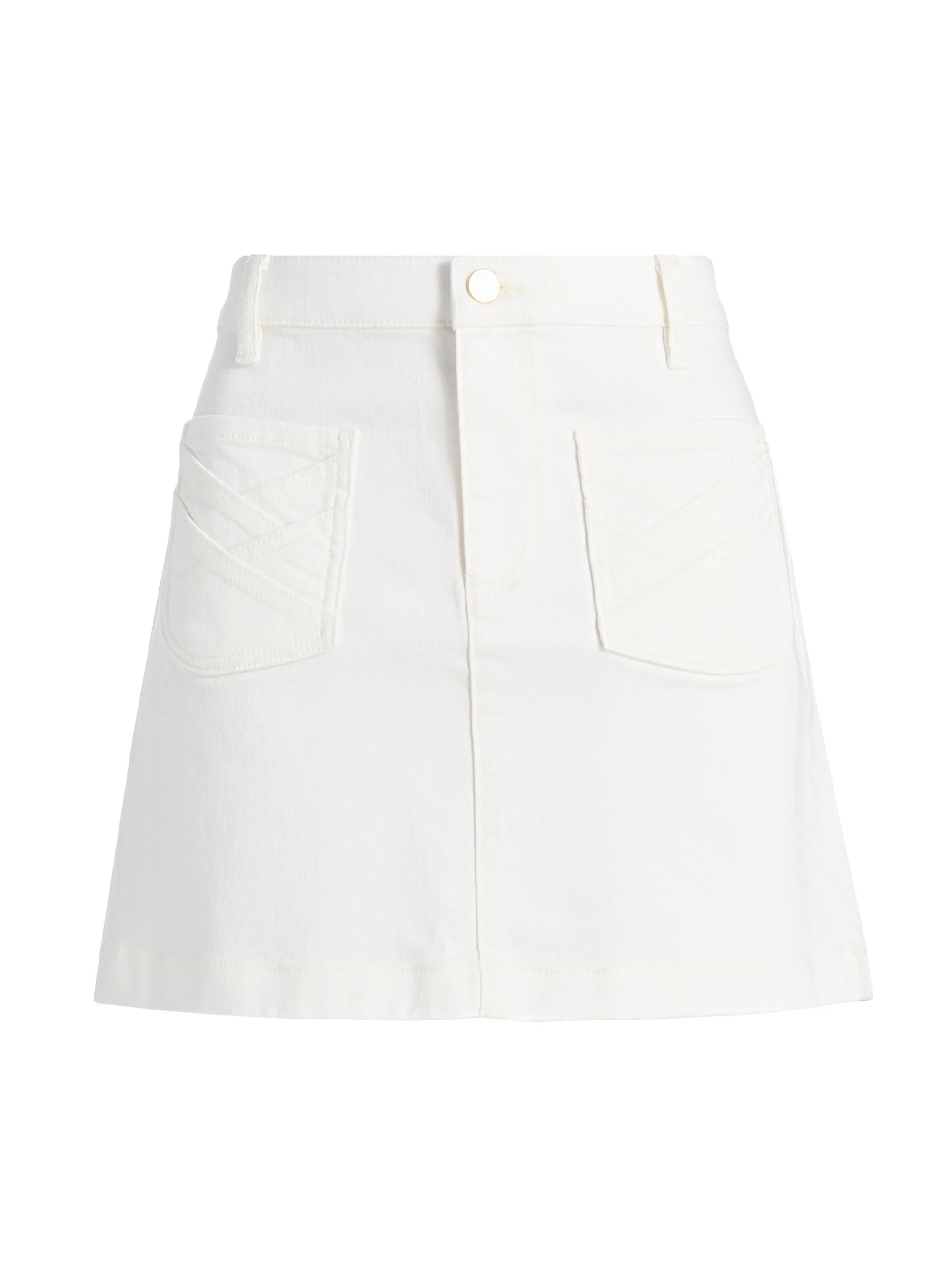 Women's Eileen Denim Miniskirt - White - 1