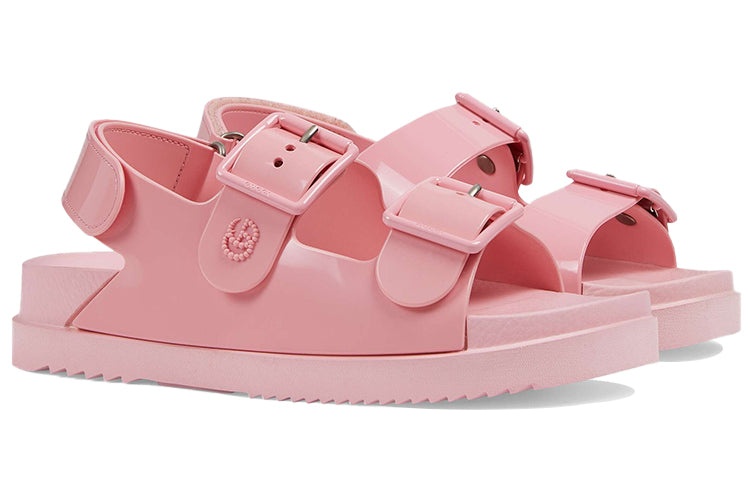 (WMNS) Gucci Rubber Slingback Sandals 'Pink' 660243-J8700-5815 - 3