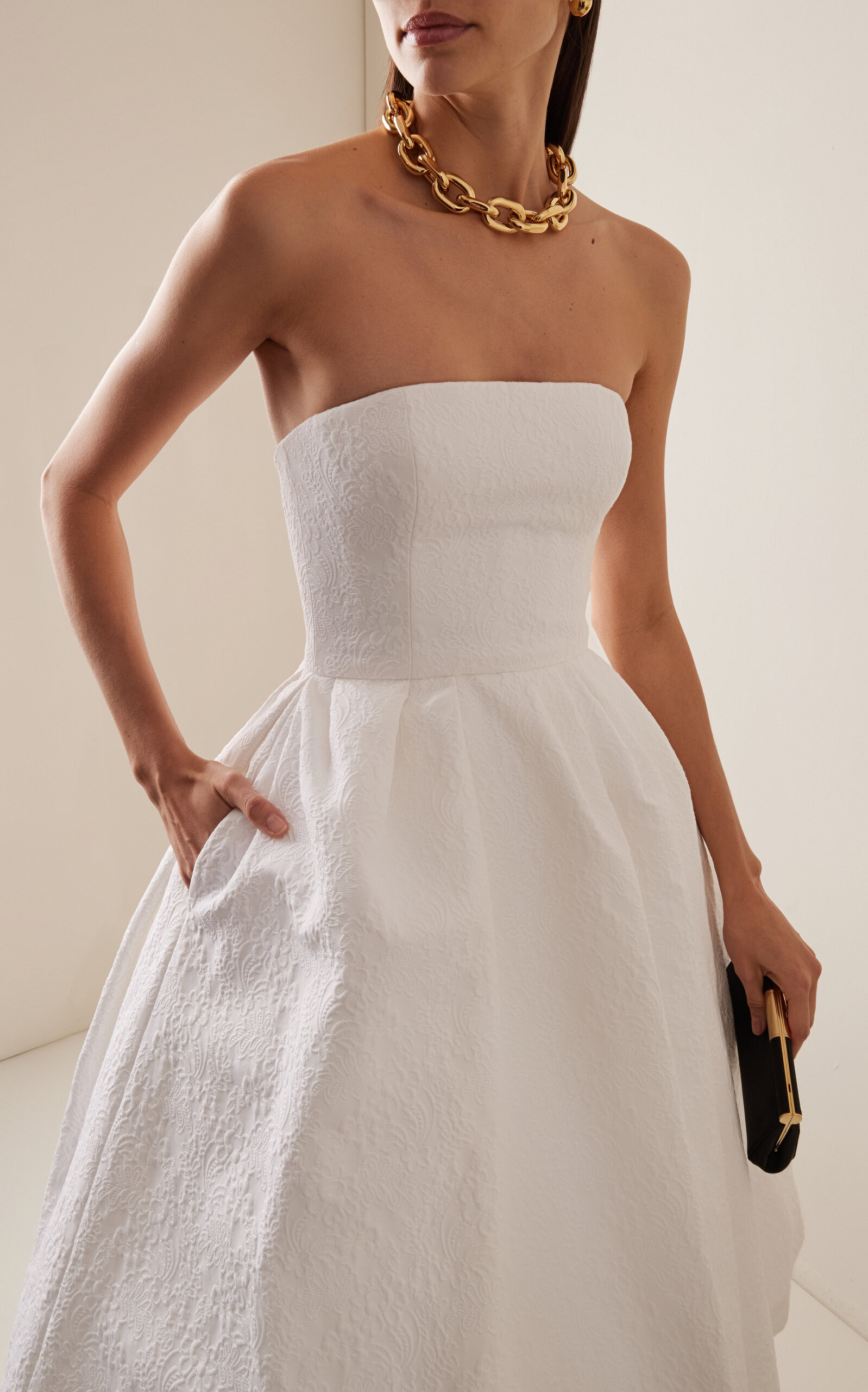 Strapless Midi Dress white - 2