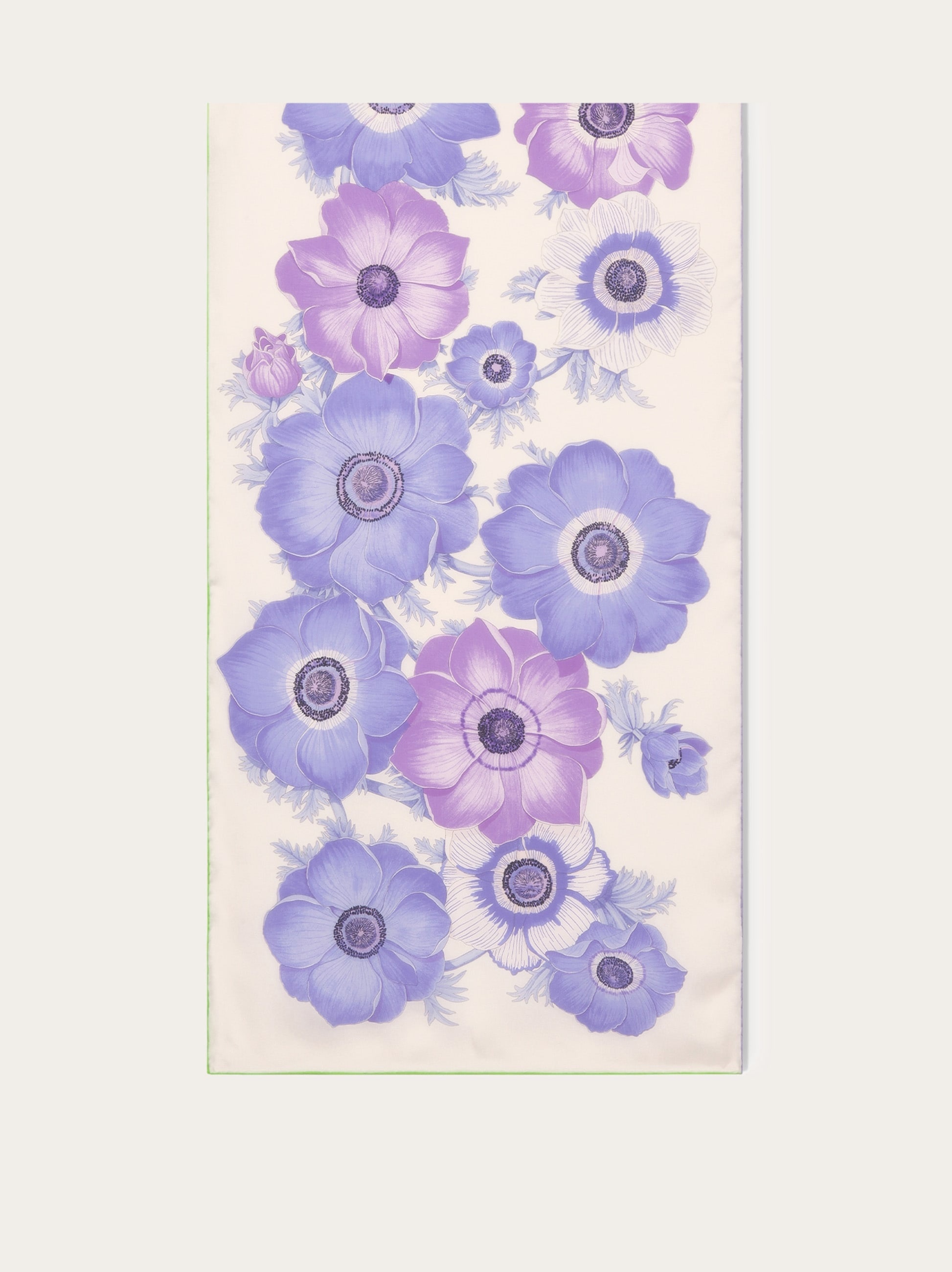 Anemone print silk scarf - 4