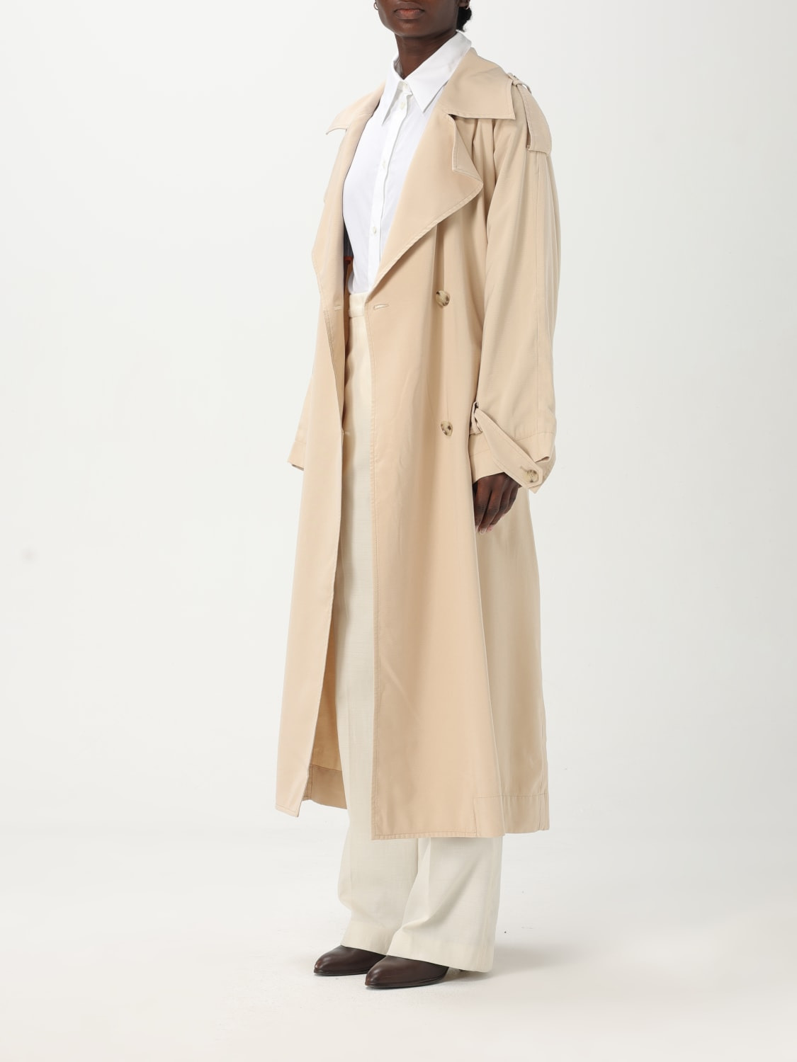 Boss double-breasted viscose blend trench coat - 3