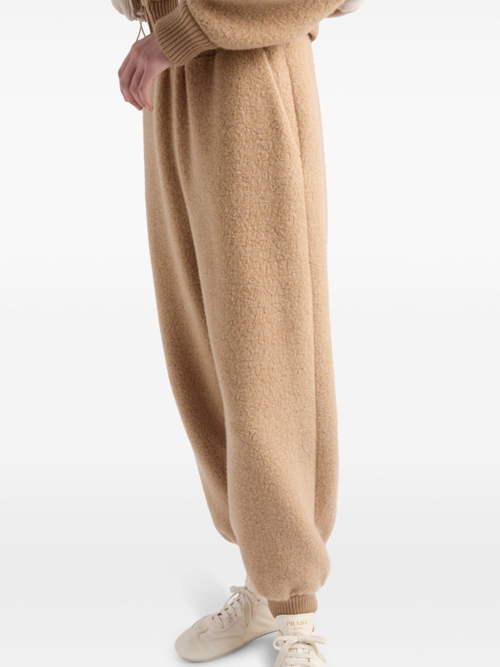 logo-patch fleece track pants - 3