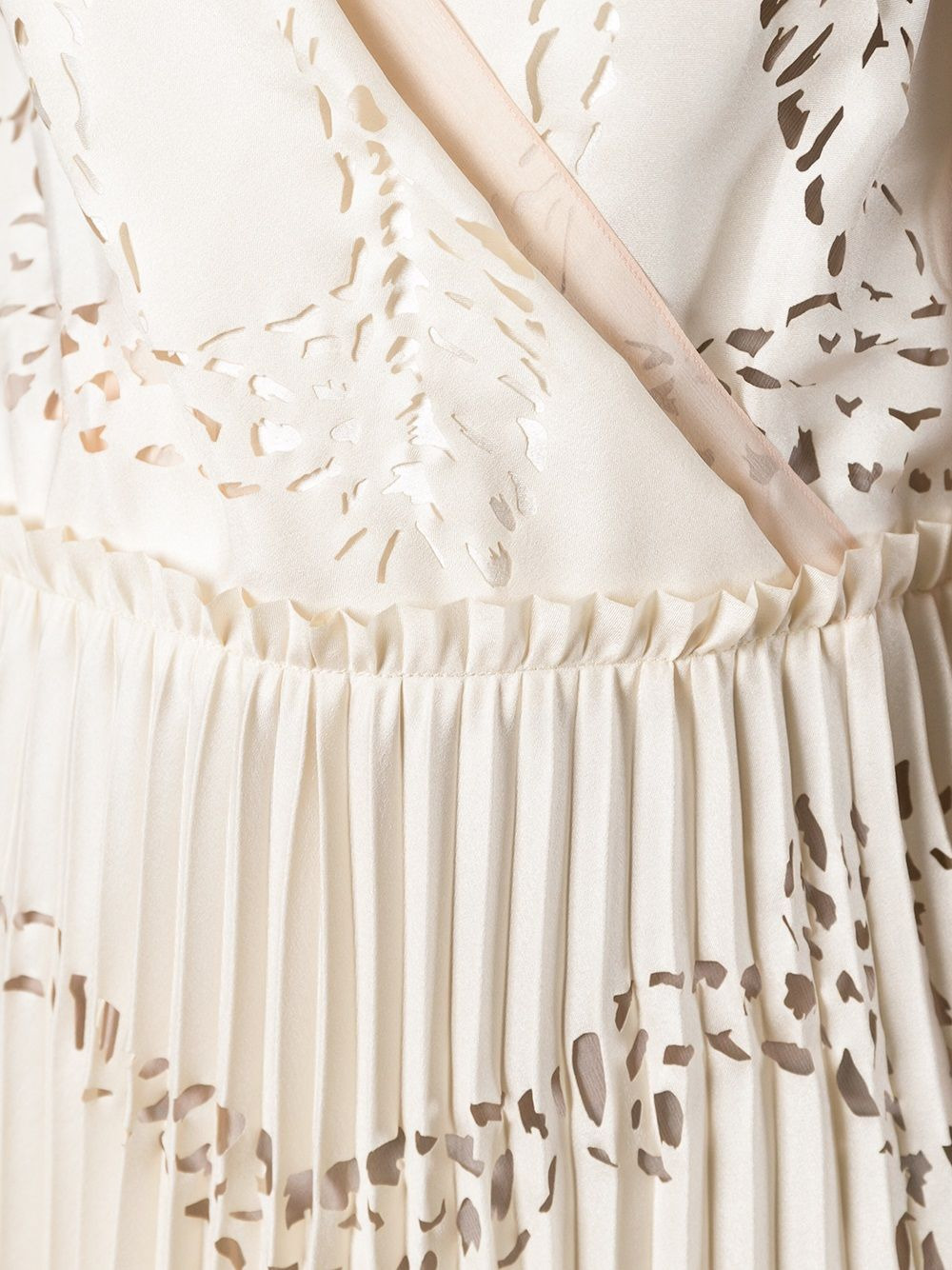 cut-out detail pleated dress - 5
