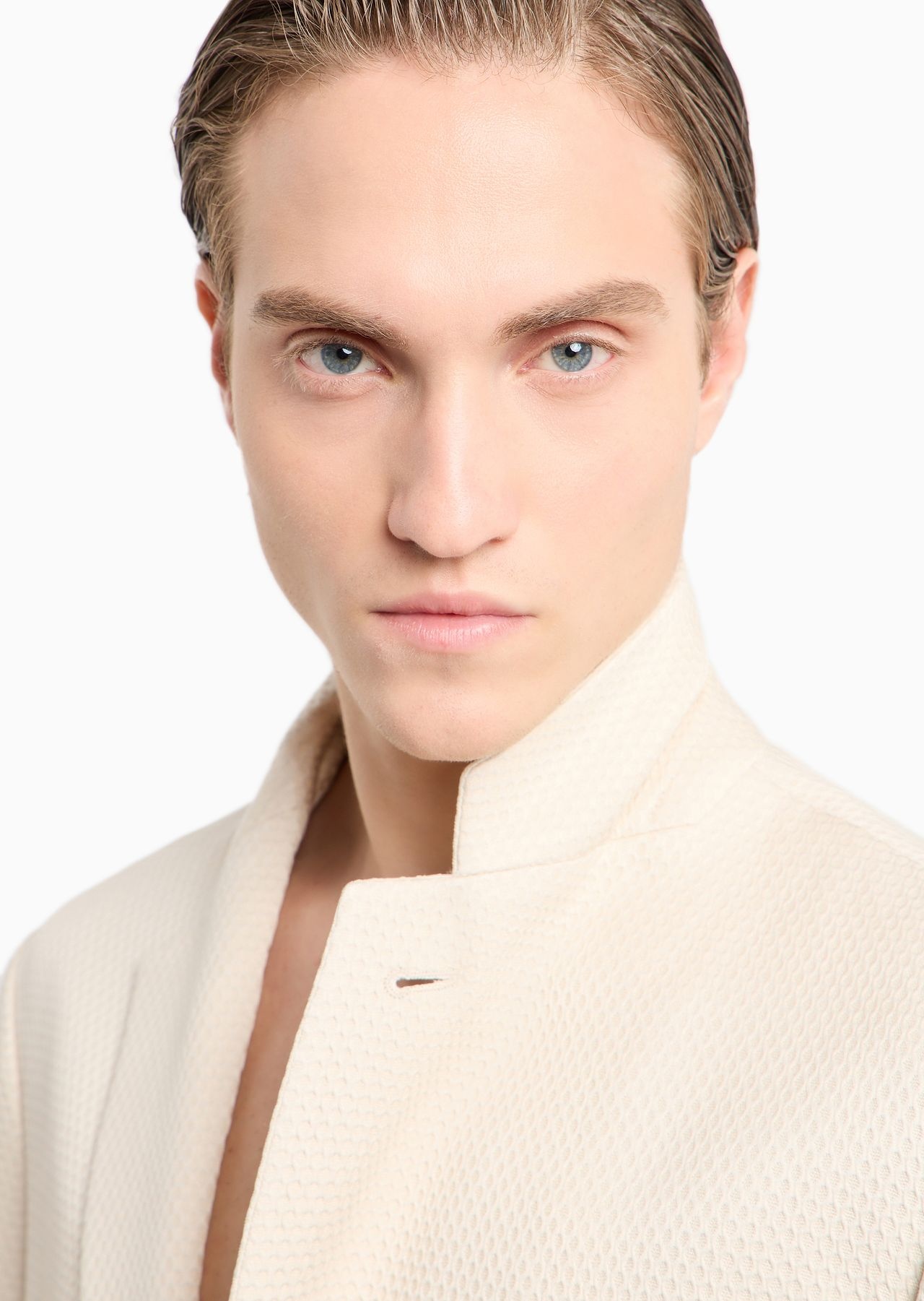 Single-breasted jacket in a quilted silk blend - 5