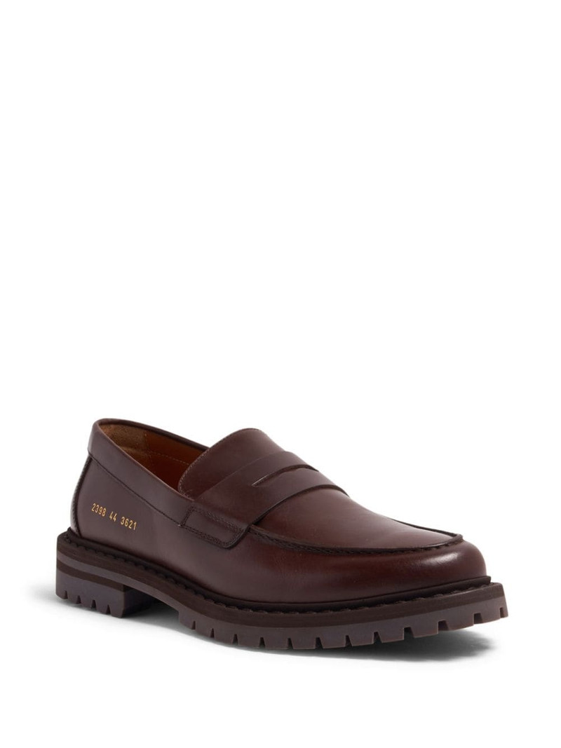 Common Projects stamp-detail leather loafers outlook