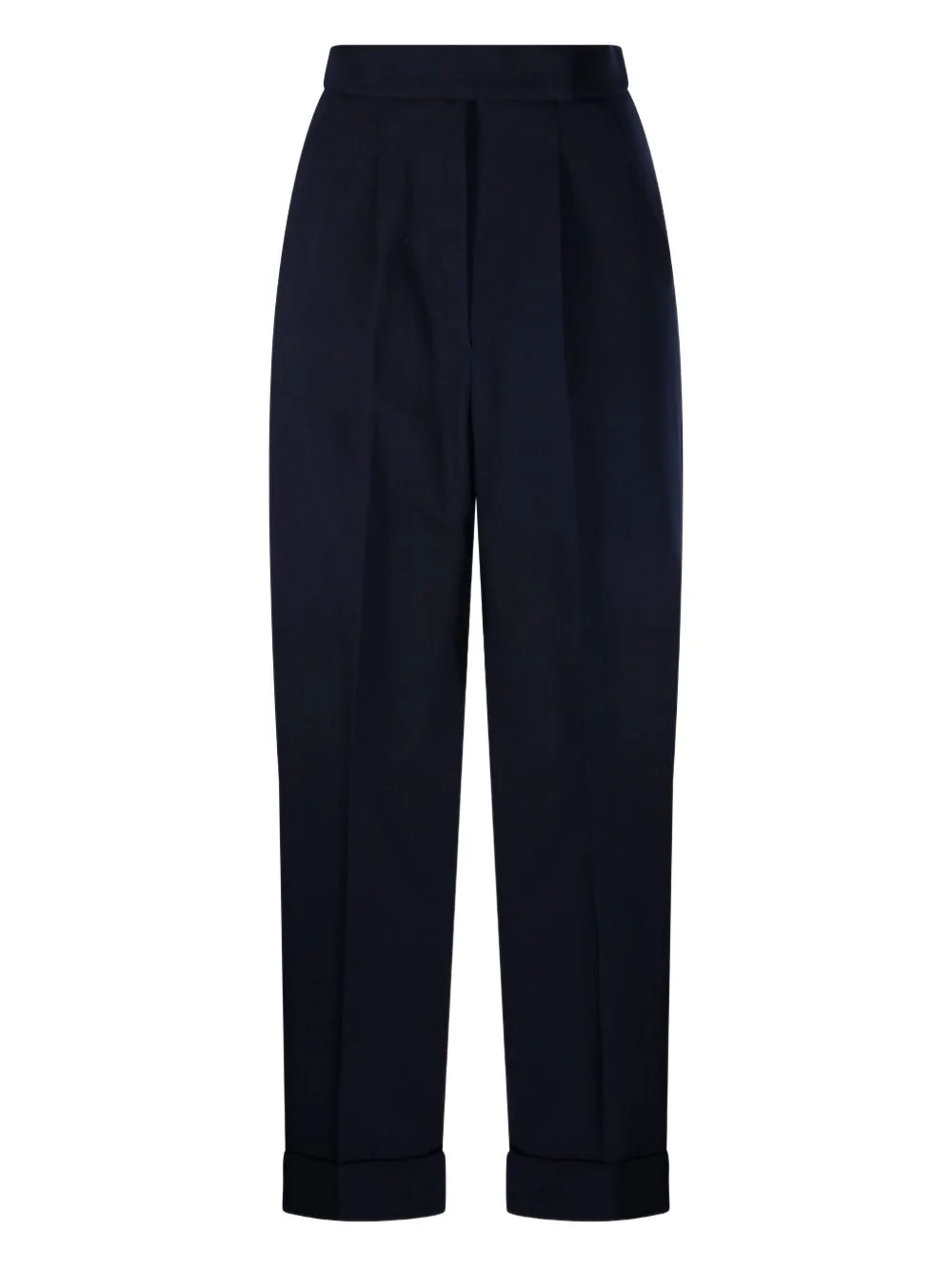 cuffed pleated trousers - 1