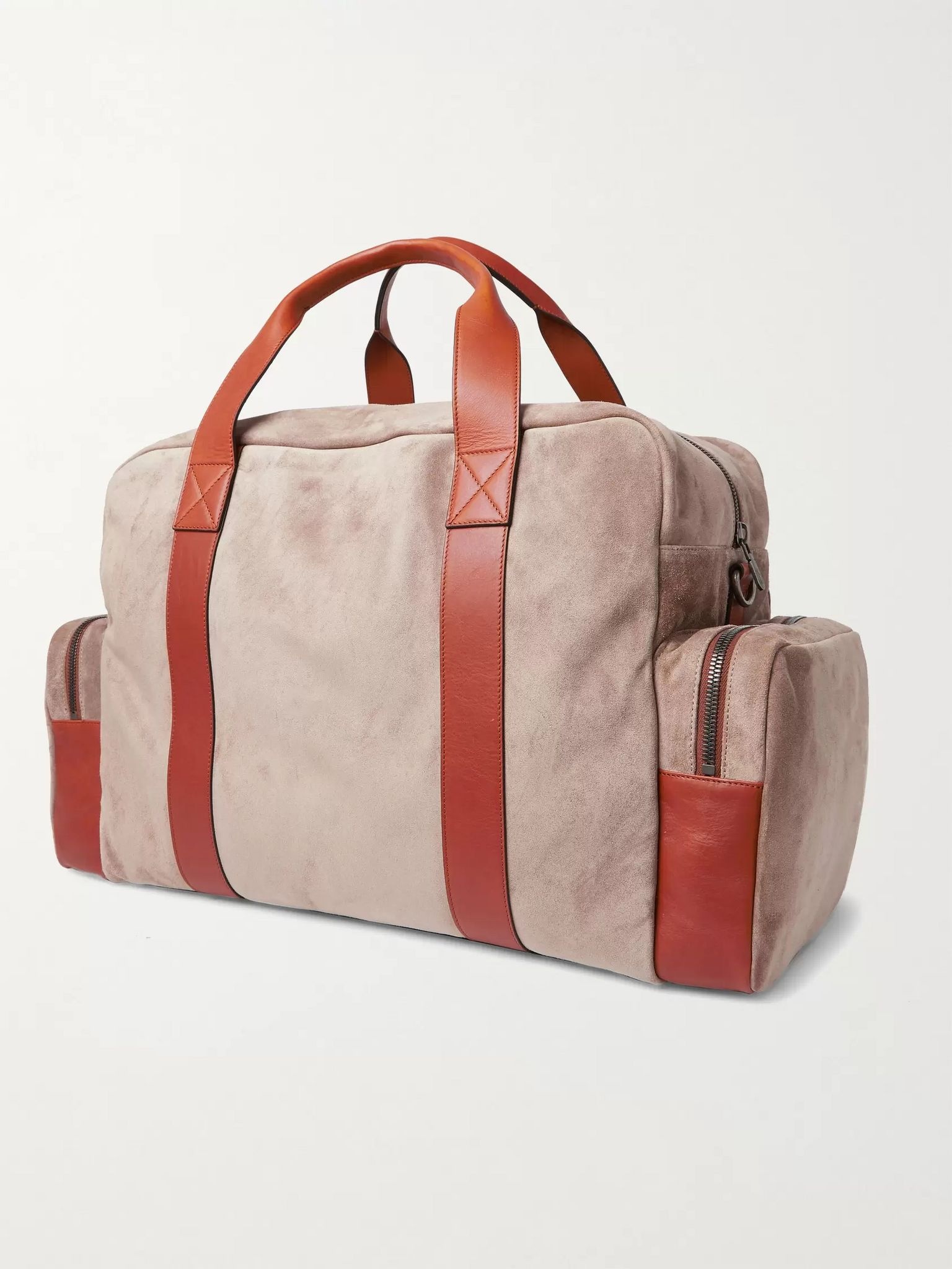 Leather-Trimmed Suede Holdall - 4