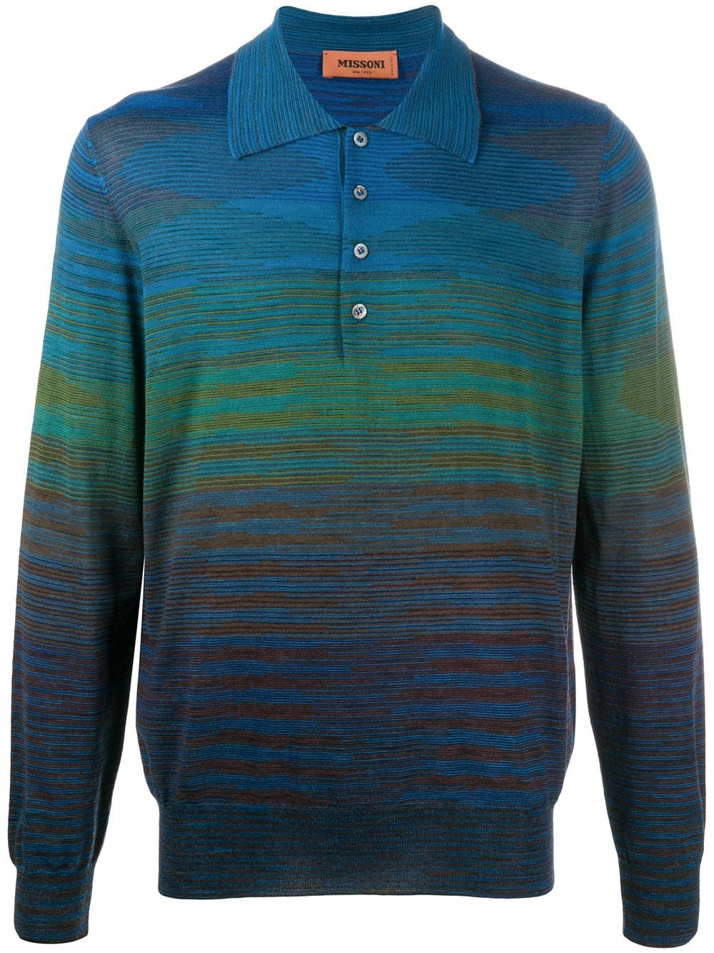 gradient effect polo shirt - 1