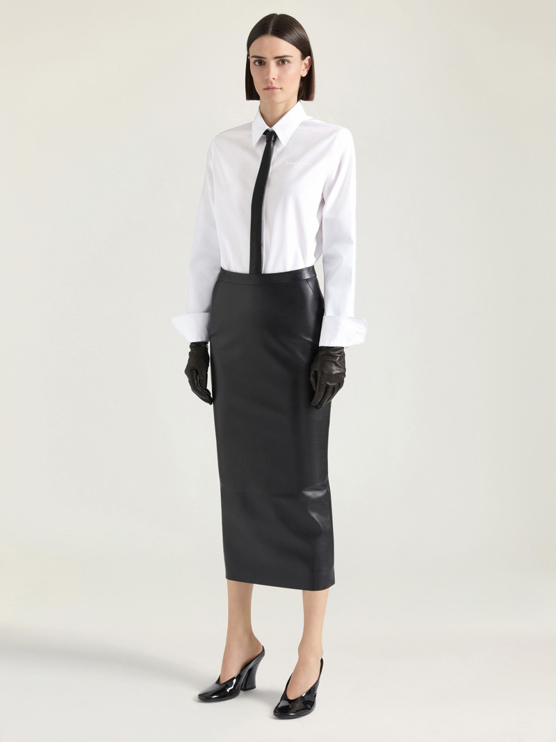 Givenchy MID-LENGTH KICK BACK SKIRT IN NAPPA LEATHER outlook
