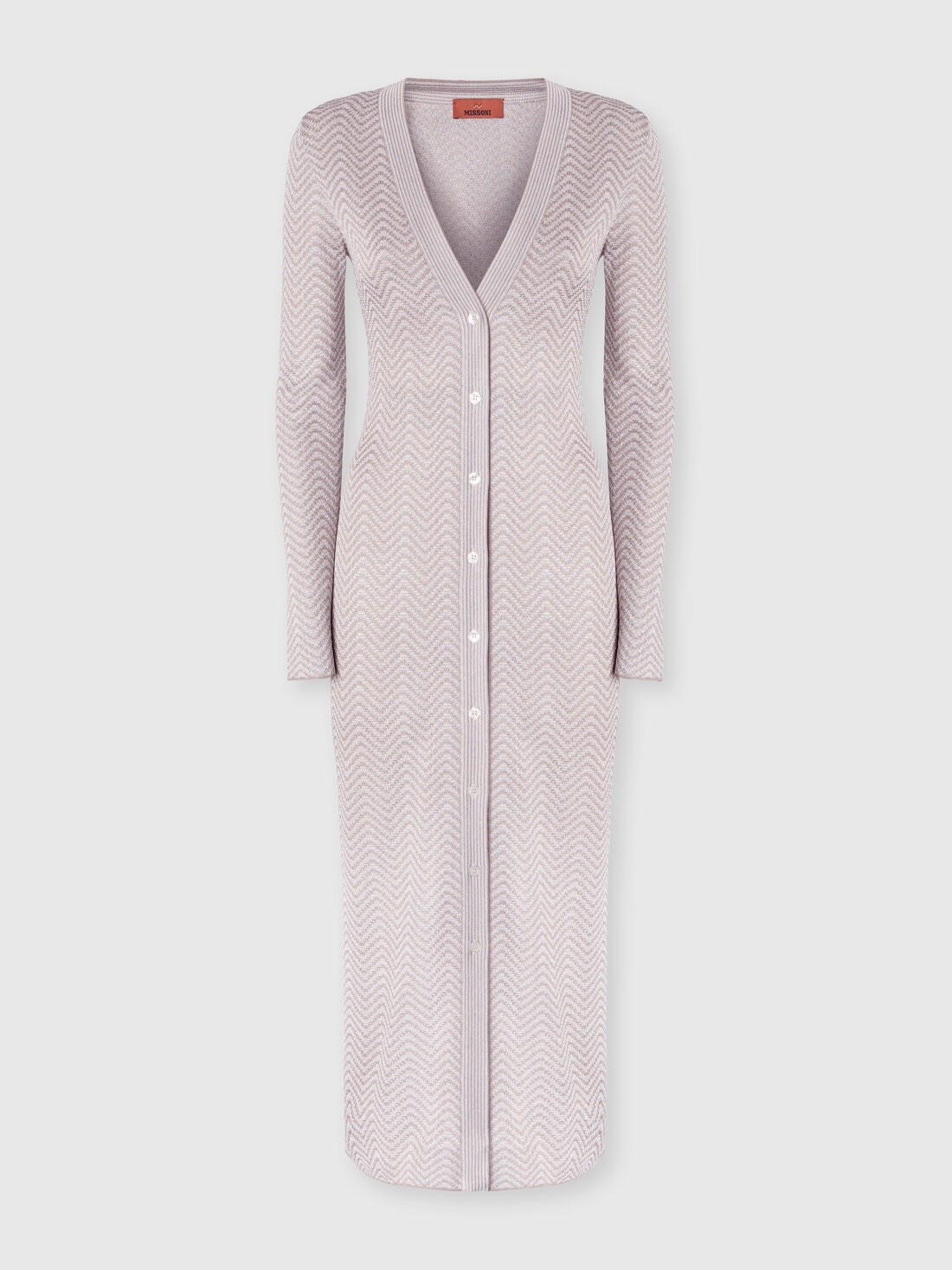 Long cardigan with wave pattern - 1