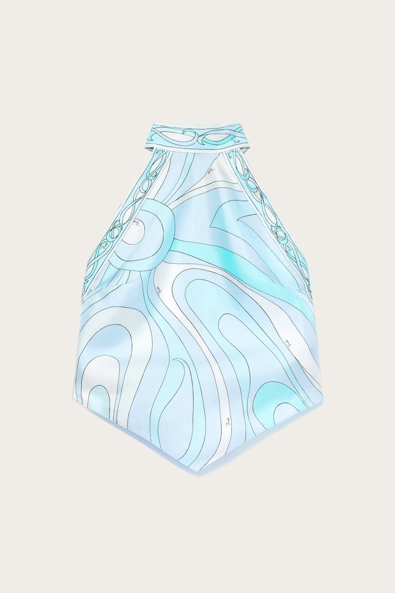 MARMO PRINT SILK DROP TOP 1