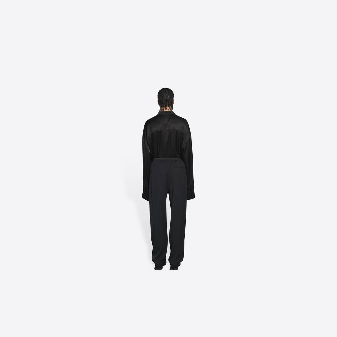 Men's Elastic Pants in Black - 5