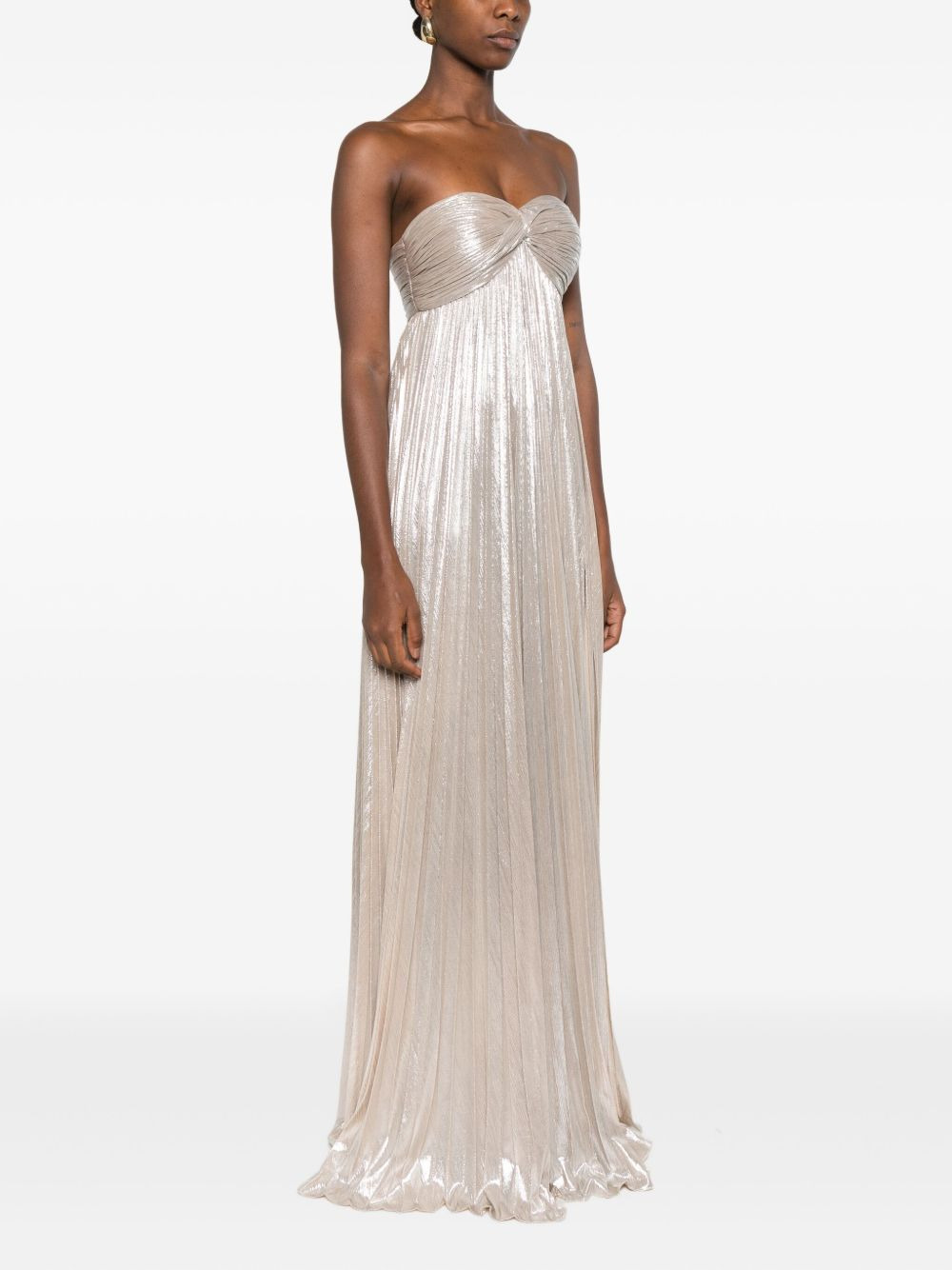 strapless-design maxi dress - 3