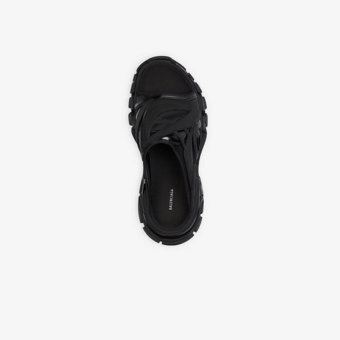 Men's Track Slide Sandal in Black - 4