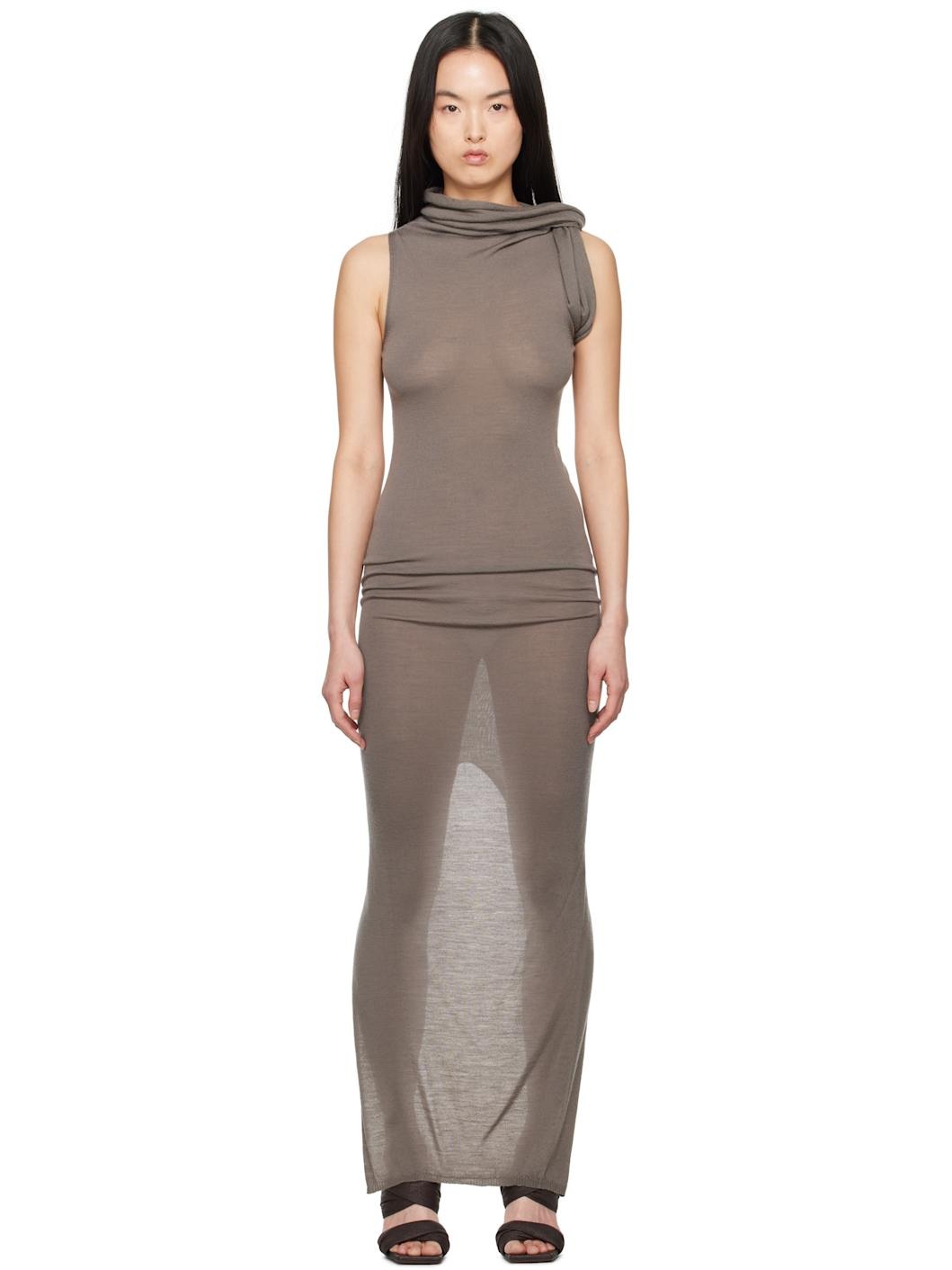 Gray Hollywood Banded T Maxi Dress - 1