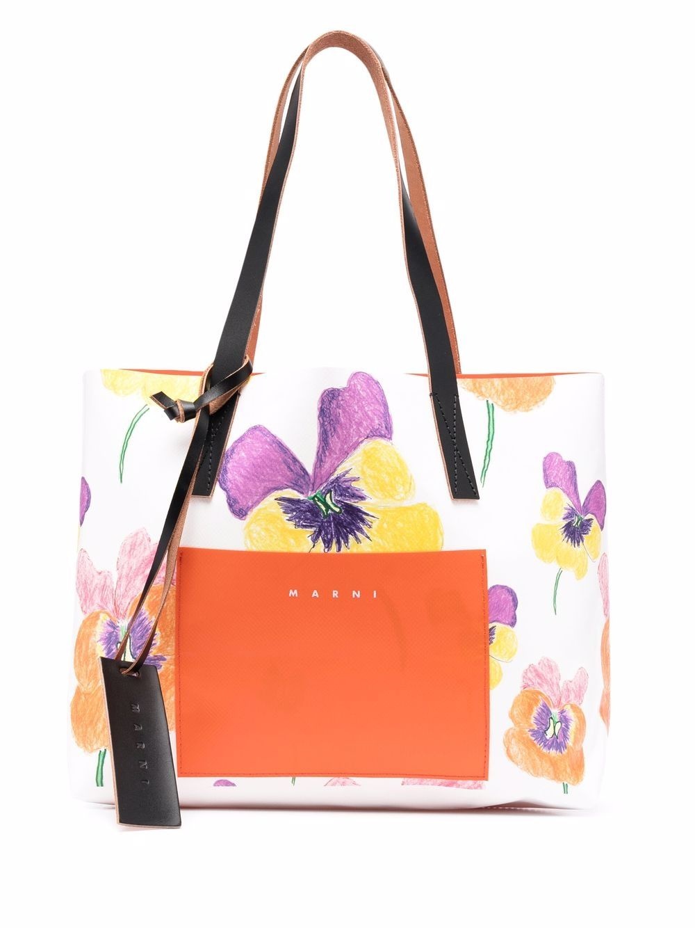 floral print tote - 1