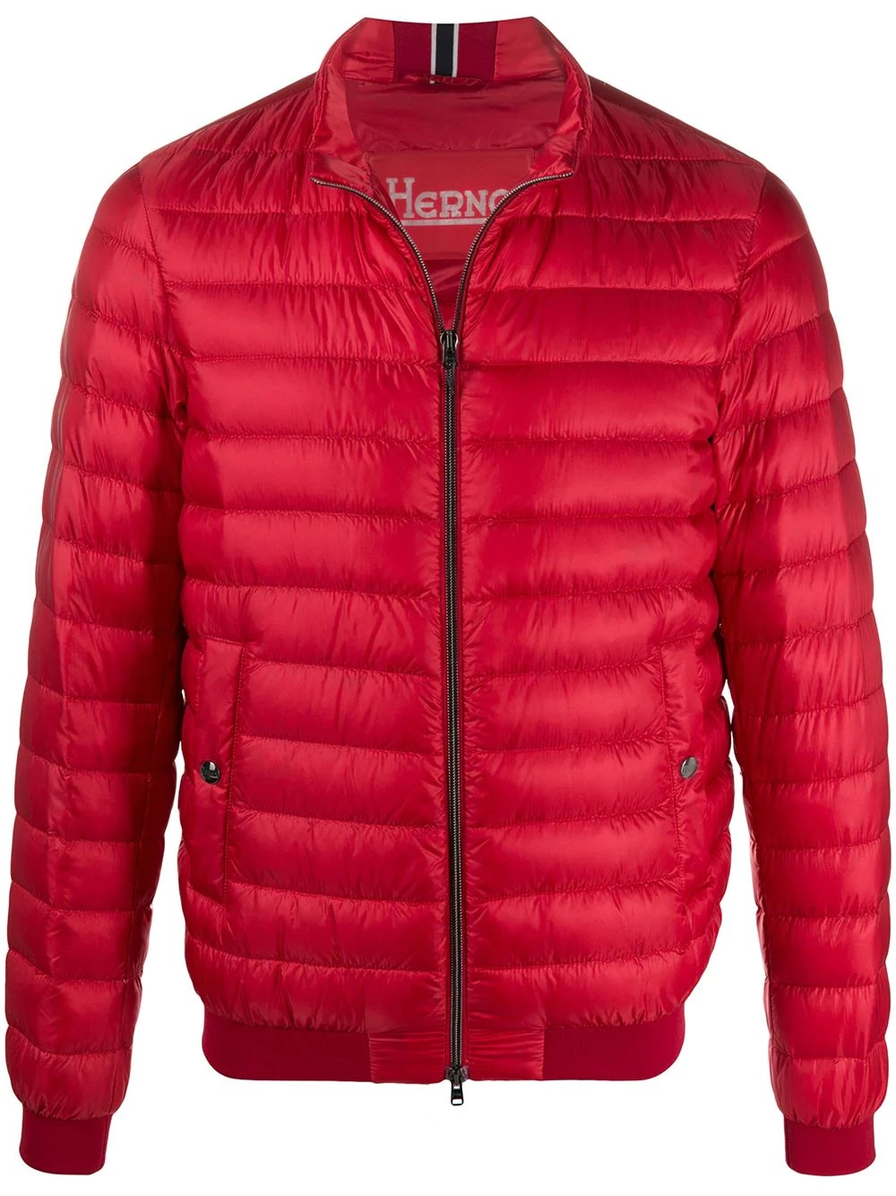 high-neck quilted down jacket - 1