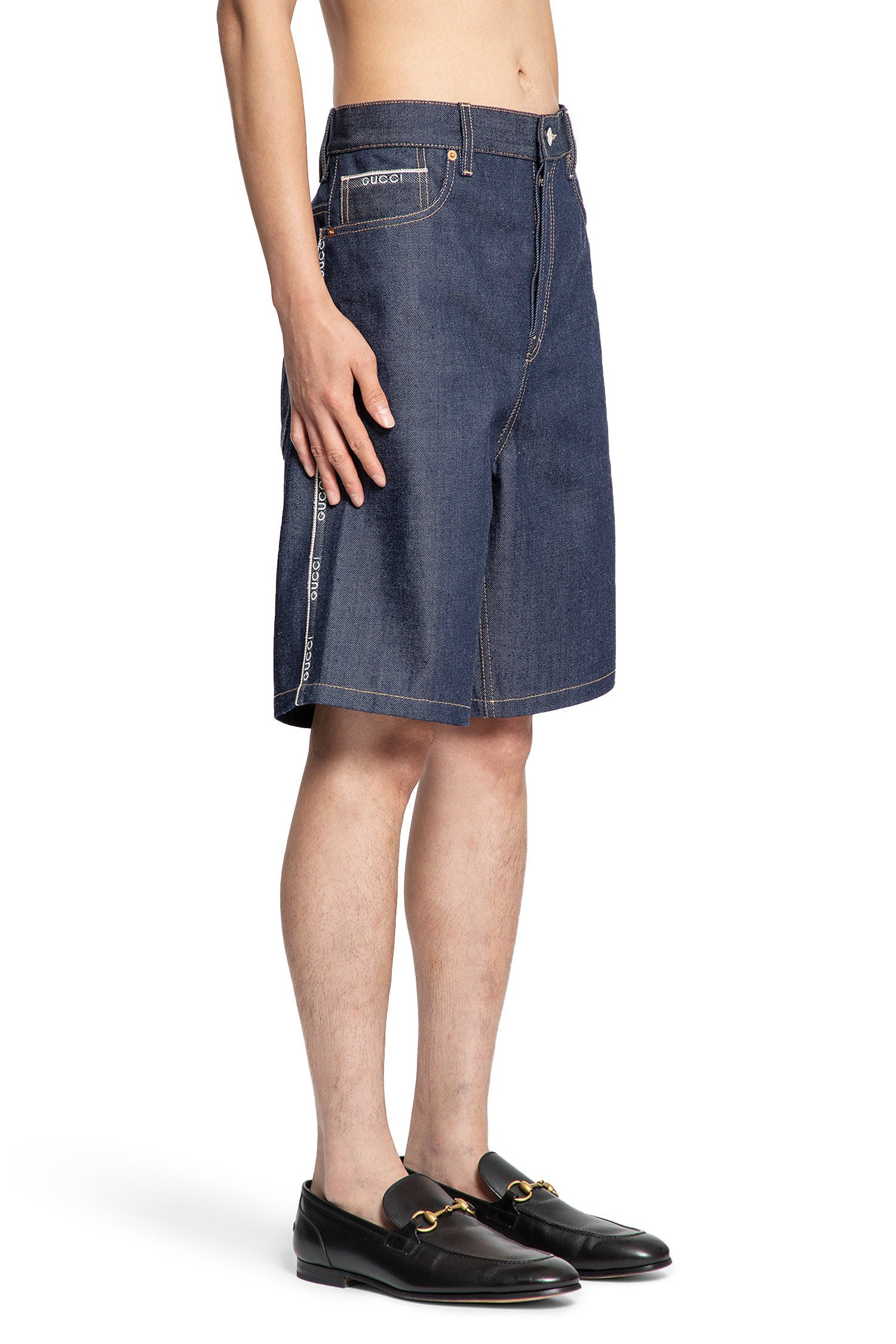 Cotton-Selvedge-Denim-Shorts - 2