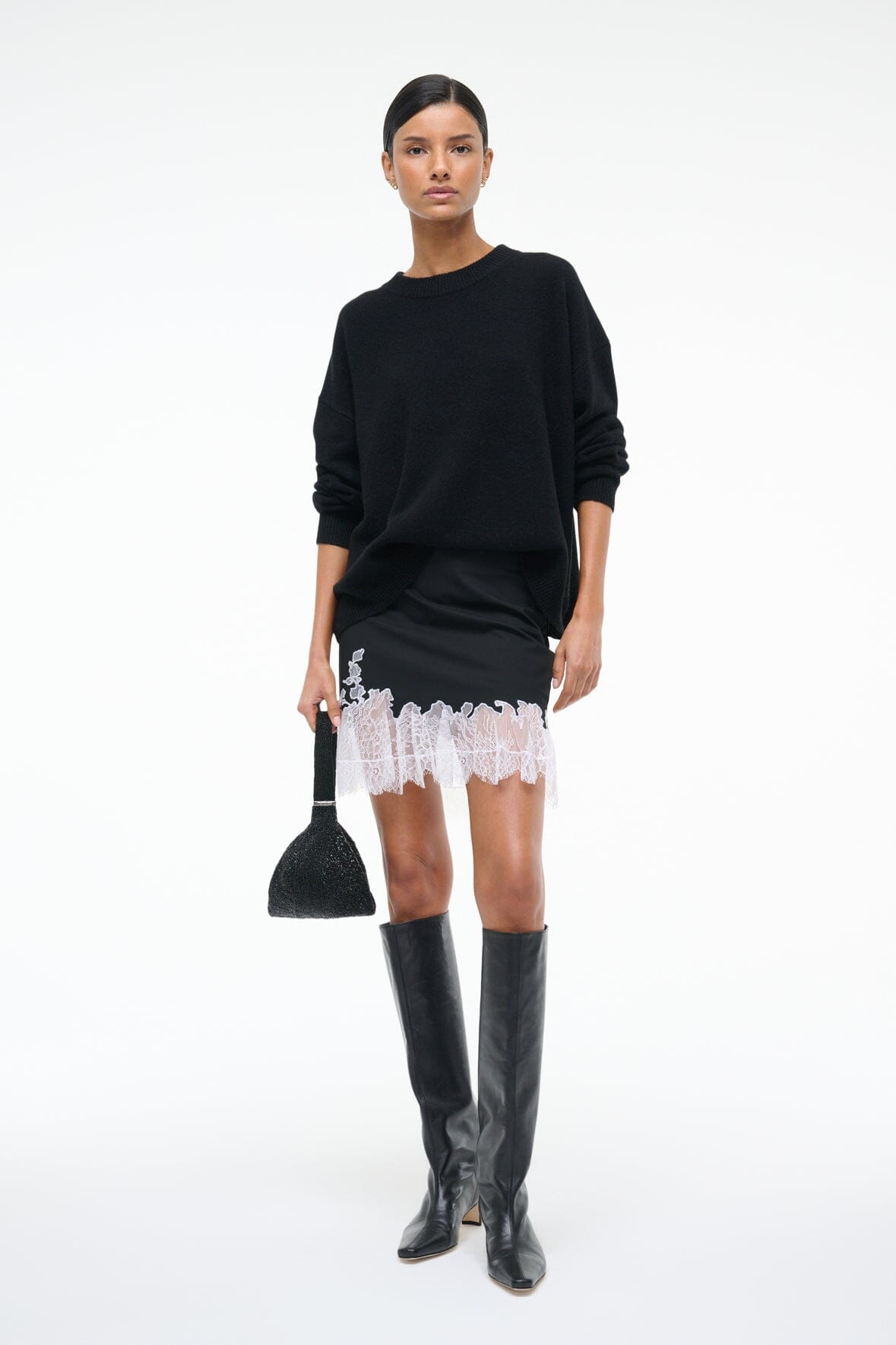 STAUD NADIA MINI SKIRT BLACK - 2