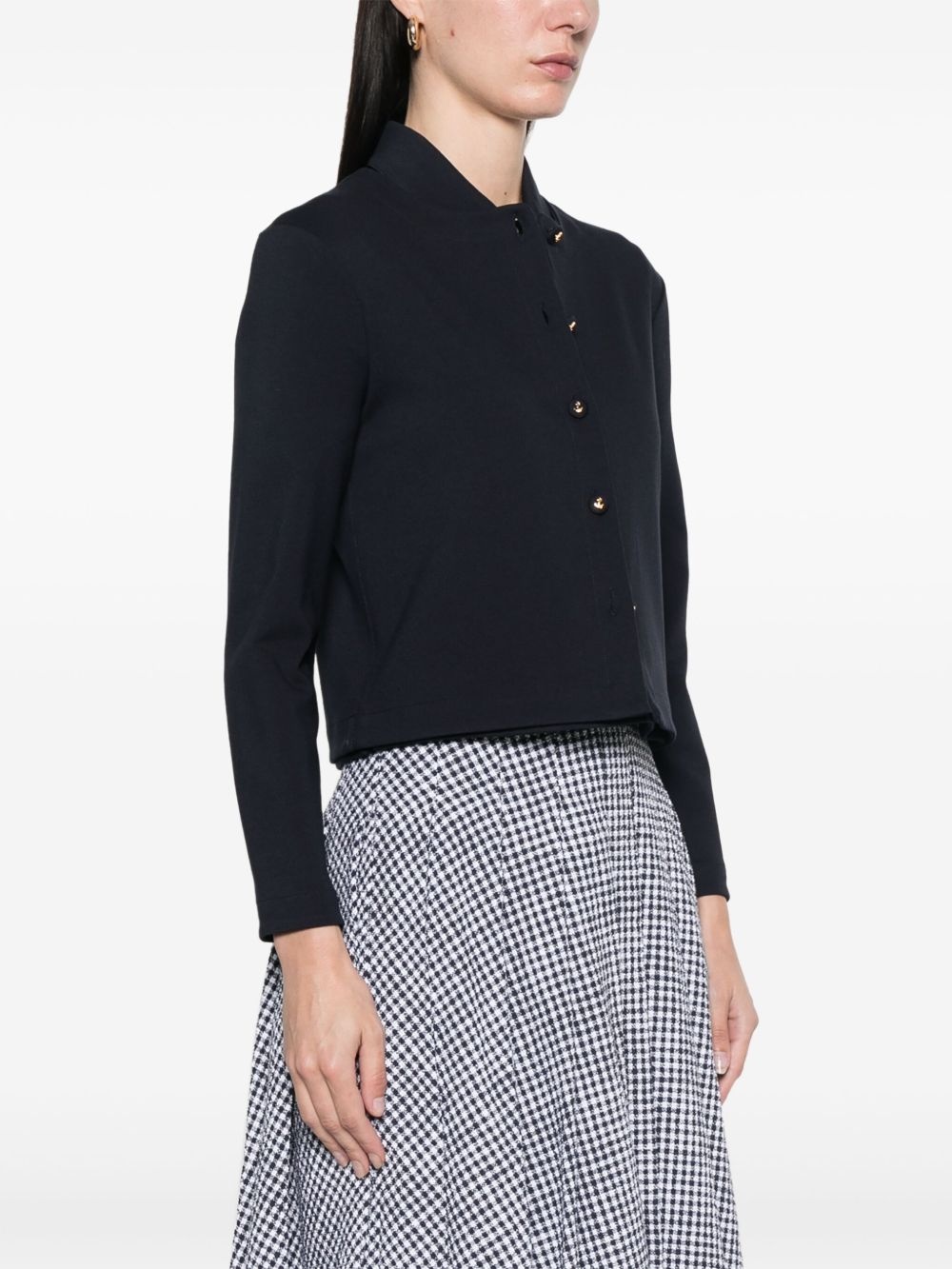 anchor buttons crew-neck cardigan - 3
