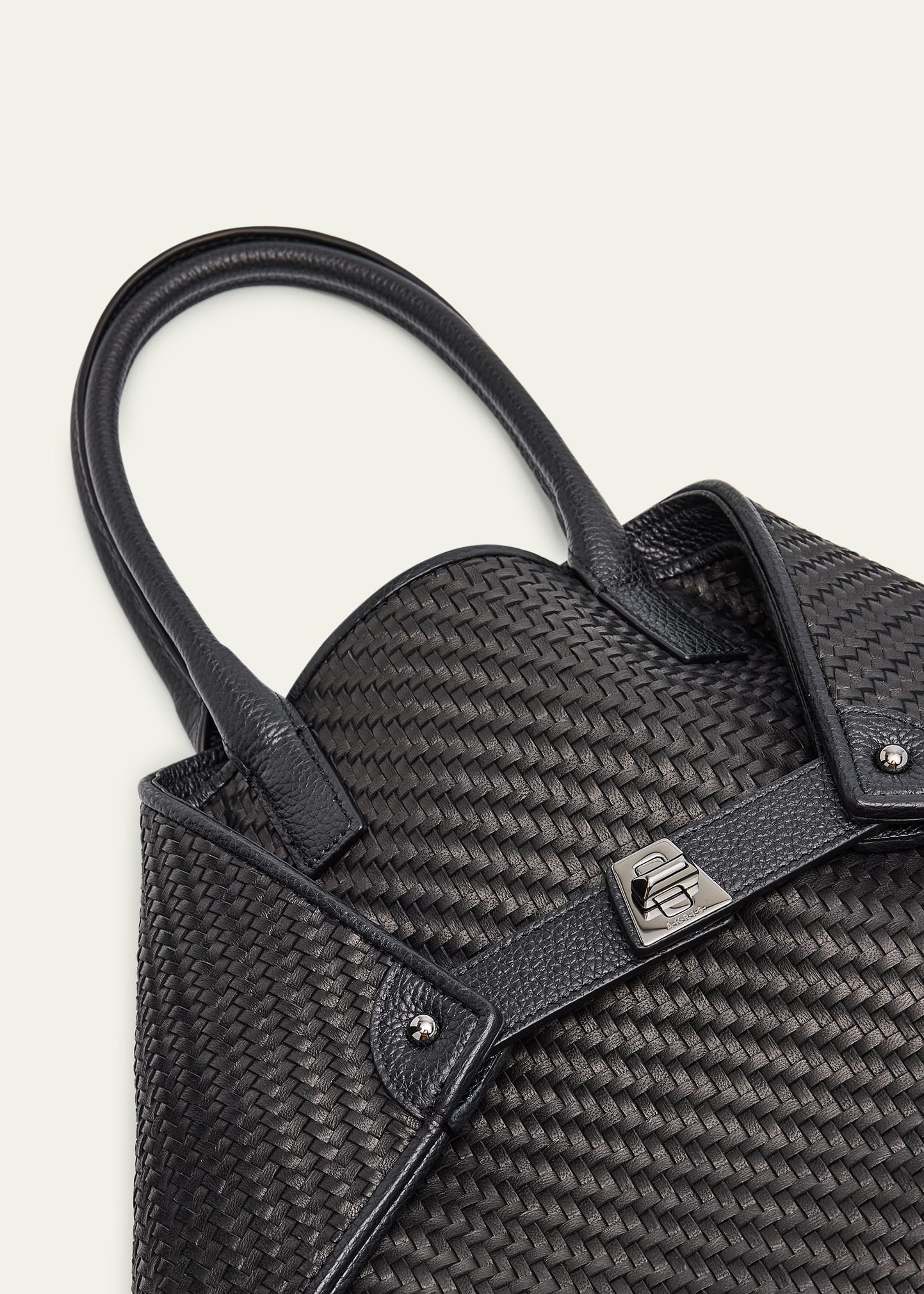 Ai Small Plaid Braided Top-Handle Bag - 5