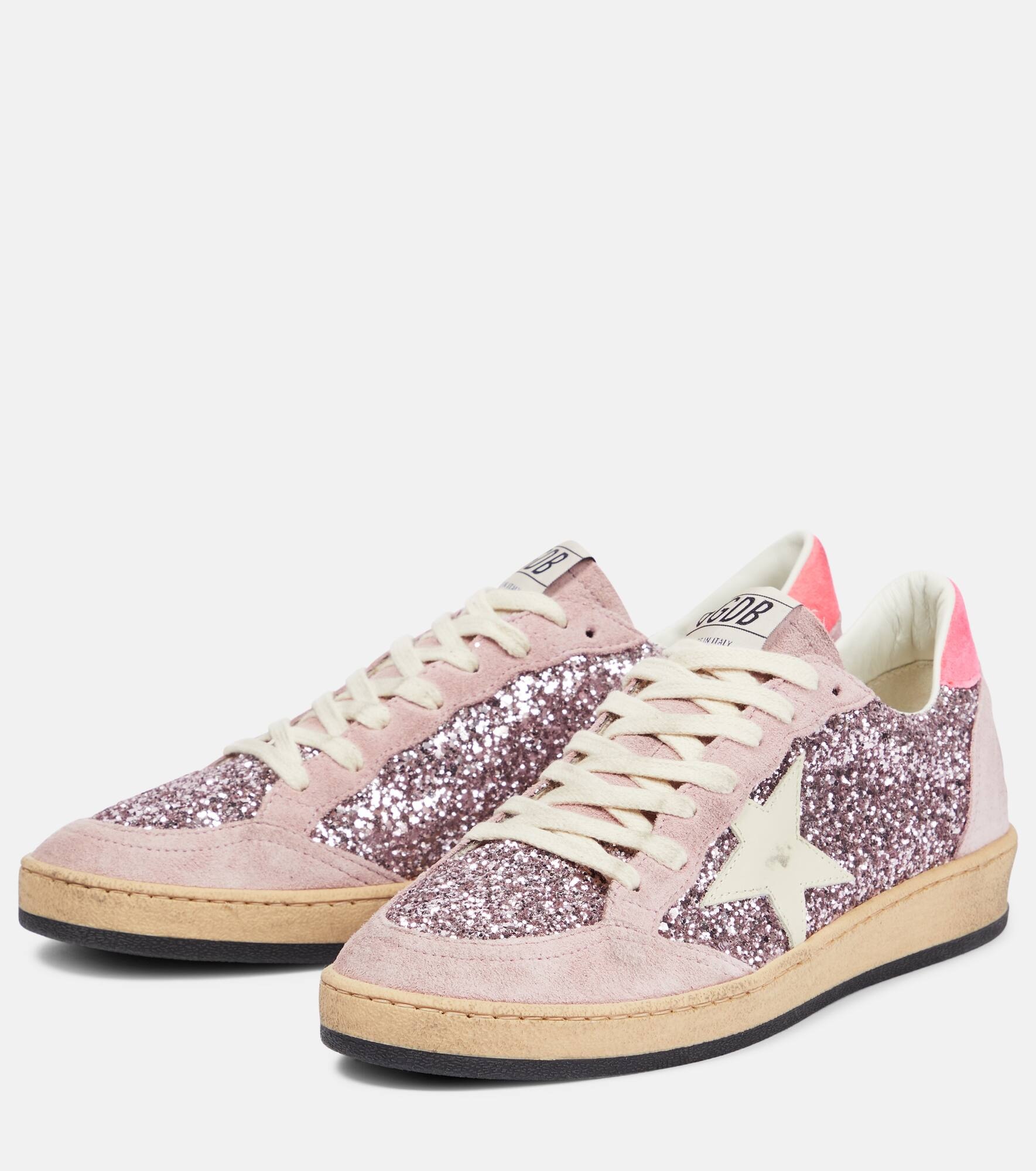 Ball Star glitter suede sneakers - 5