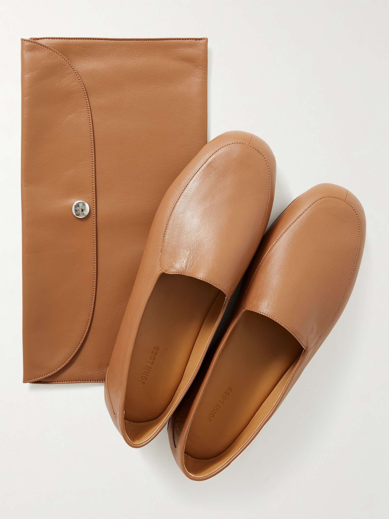 Hampton Leather Travel Slippers - 8