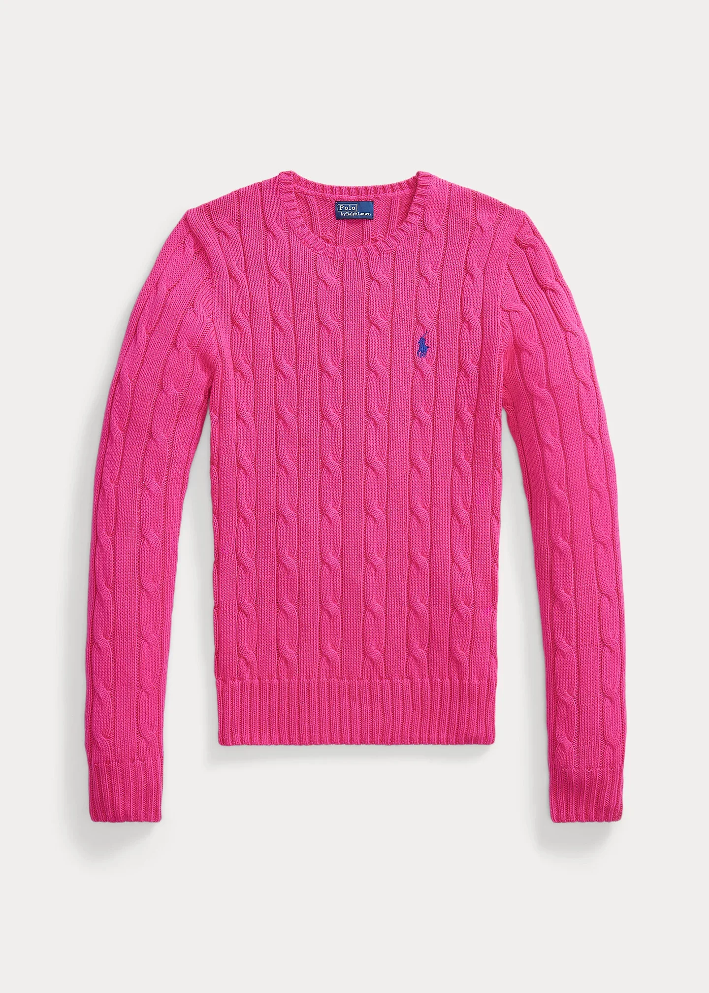 Cable-Knit Cotton Crewneck Sweater - 1