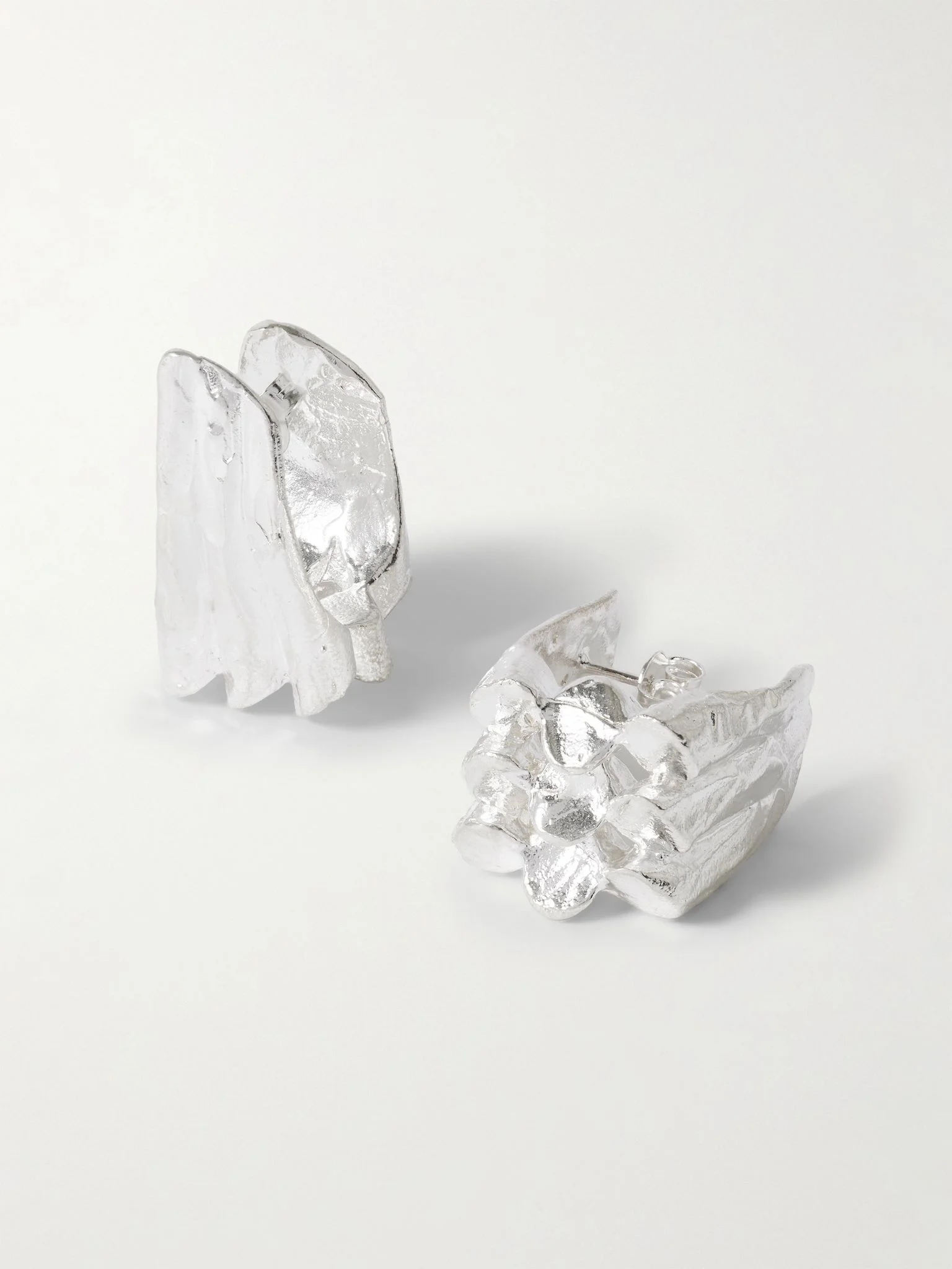 The Dance of the Notes recycled silver earrings Silver - 1