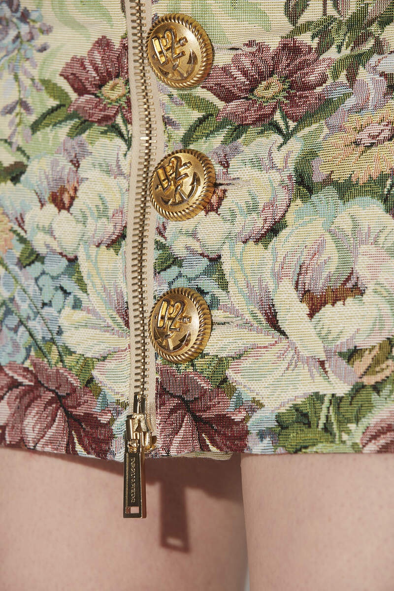 ZIP & BUTTON MINI SKIRT - 4