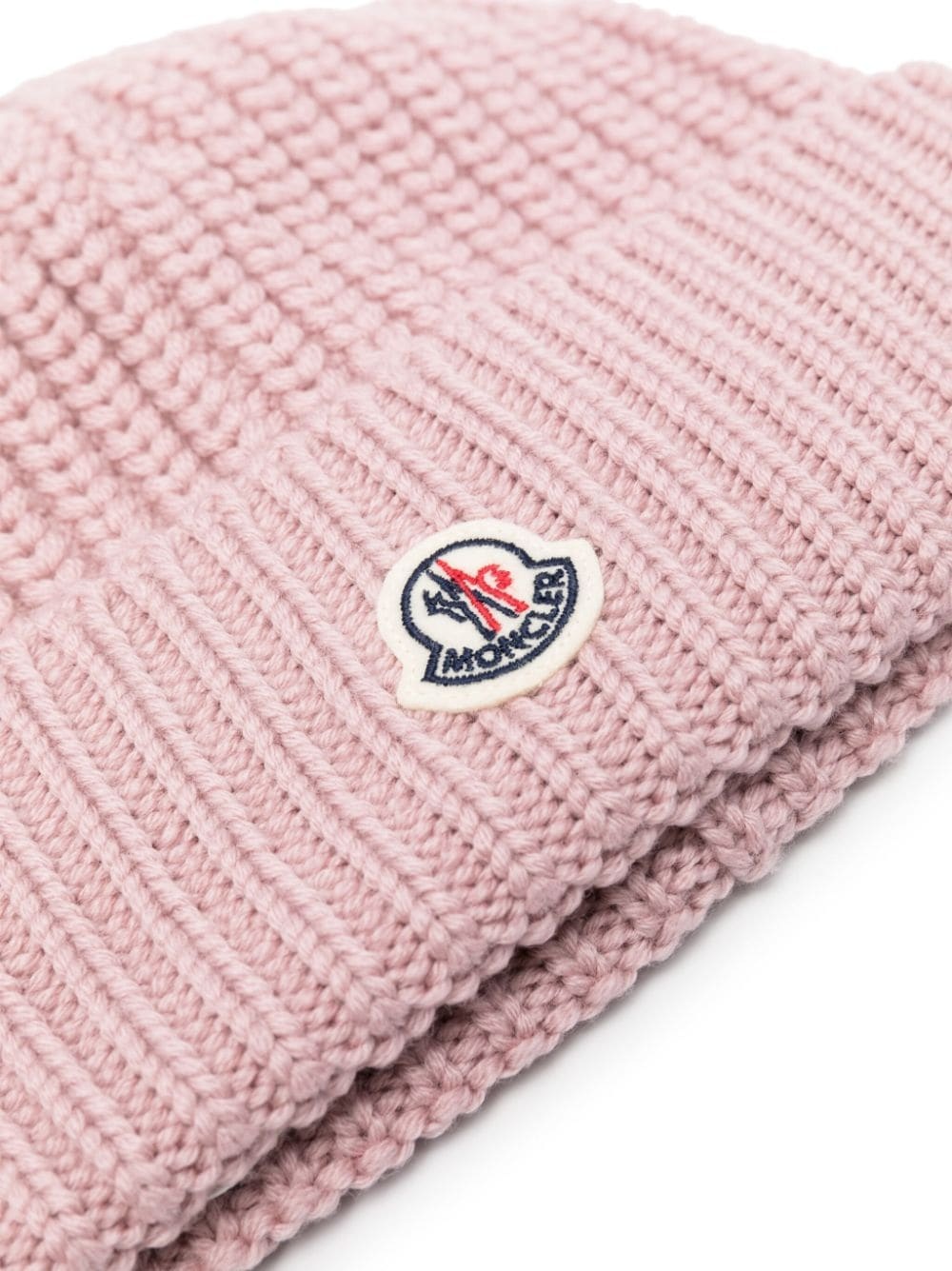 logo-patch ribbed-knit beanie - 2