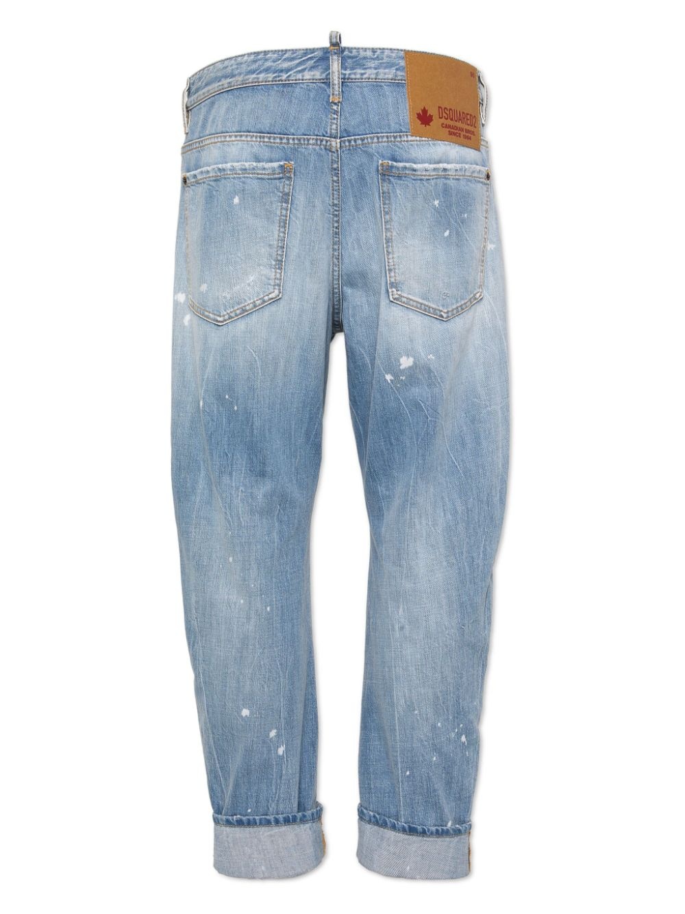 distressed-effect straight-leg jeans - 2