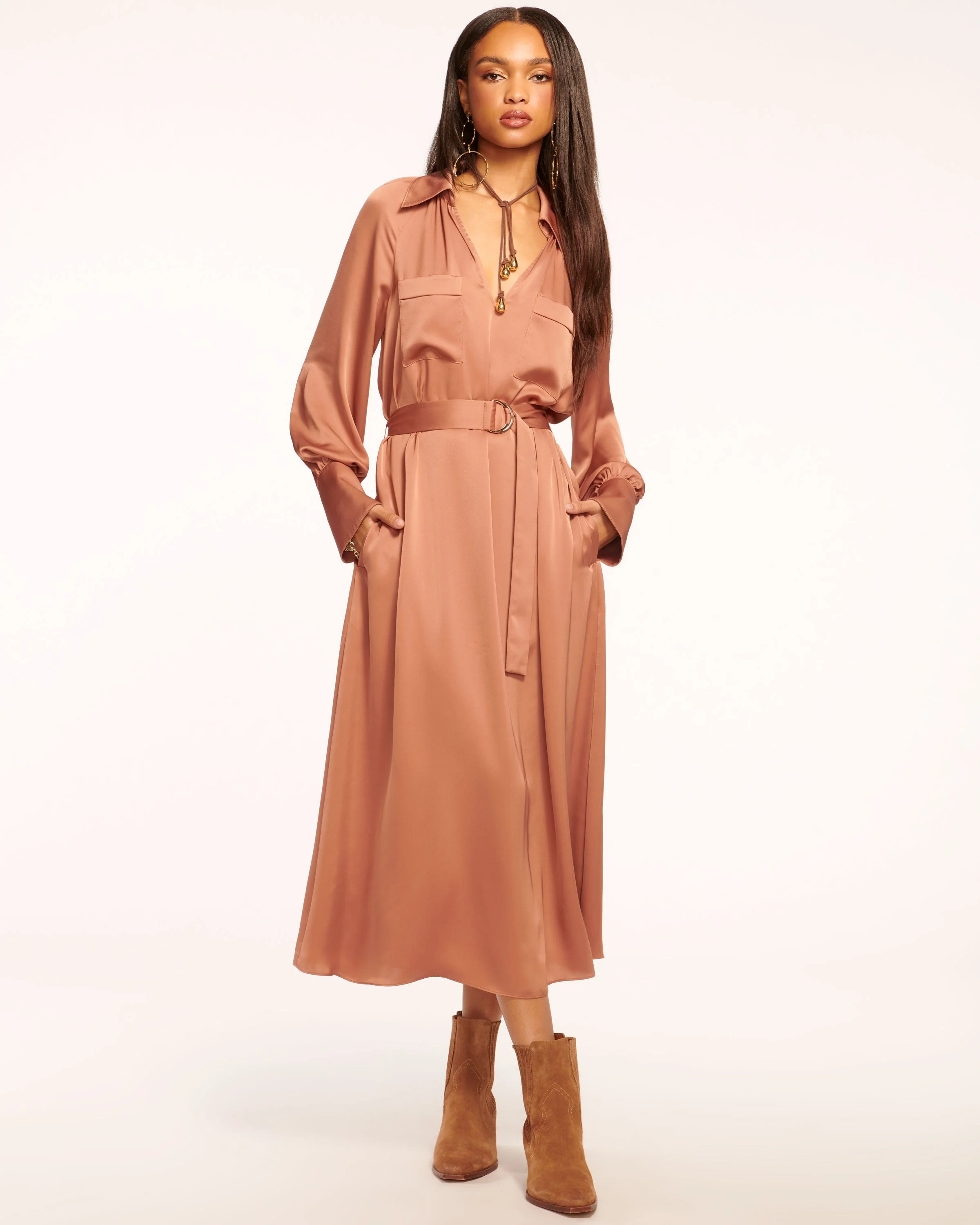 Cecilia Belted Midi Dress - 1