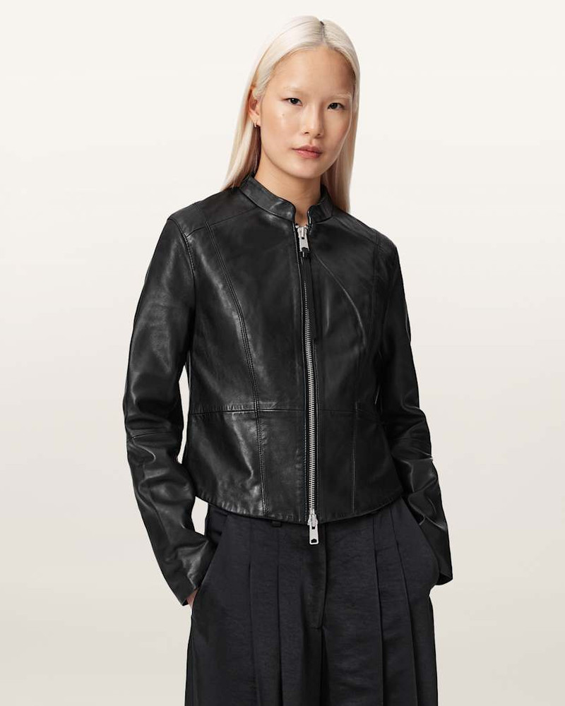 ALLSAINTS REPURPOSE SADLER LEATHER JACKET outlook