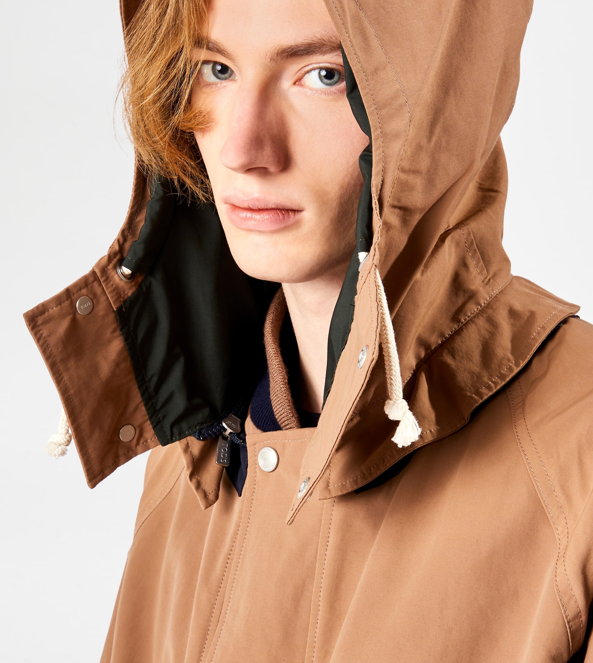 COLOR BLOCK PARKA - BROWN, BLUE - 5