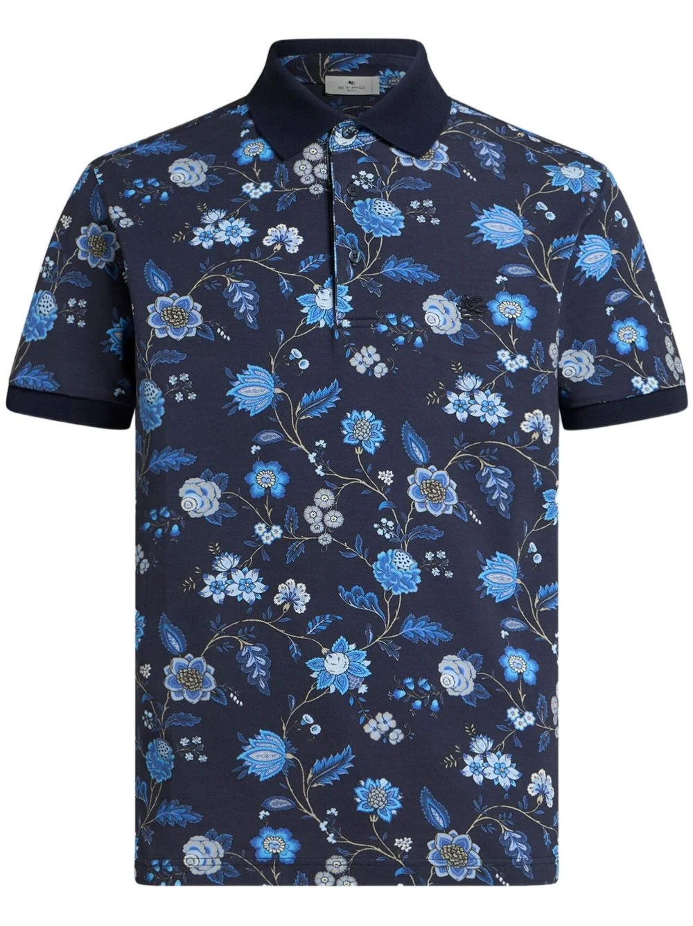 floral-print polo shirt - 1