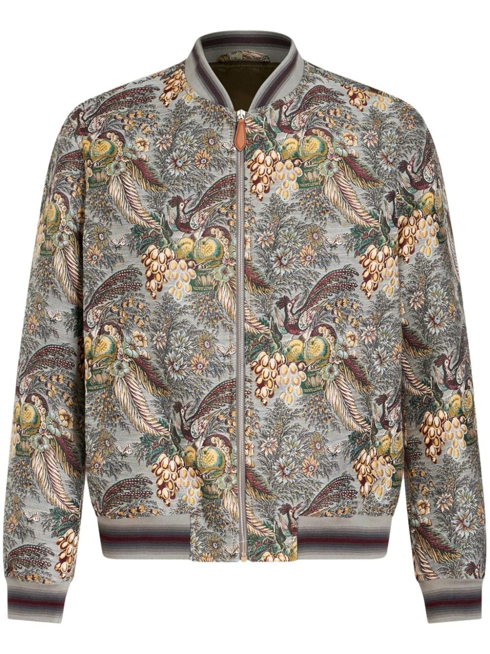 patterned-jacquard bomber jacket - 1