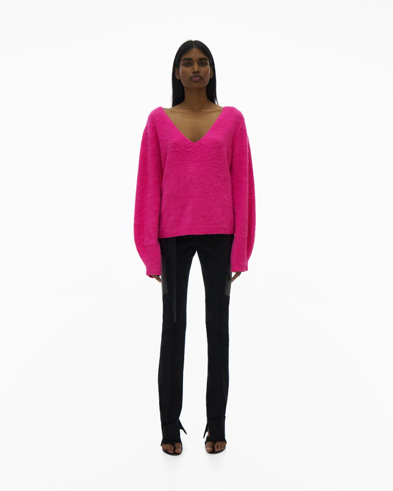 Helmut Lang BRUSHED DOUBLE V-NECK SWEATER outlook