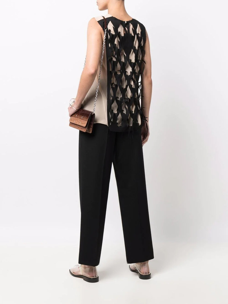 Maison Margiela cut-out detail sleeveless blouse outlook