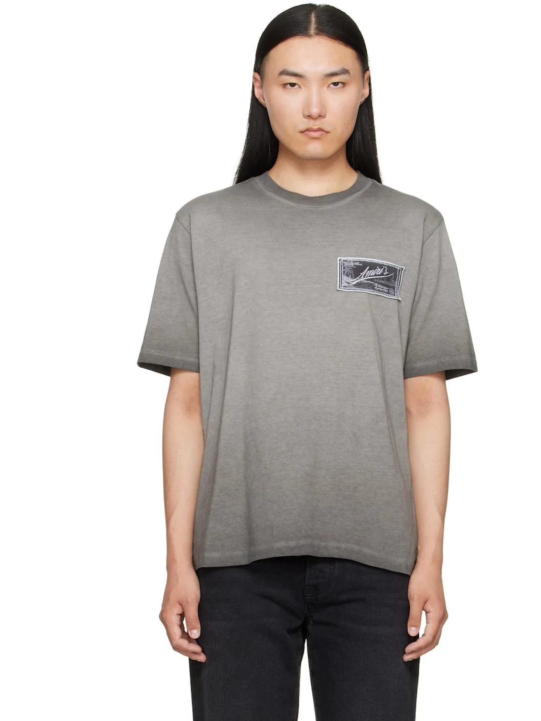 Gray 'Amiri Quality Goods' Label T-shirt - 1