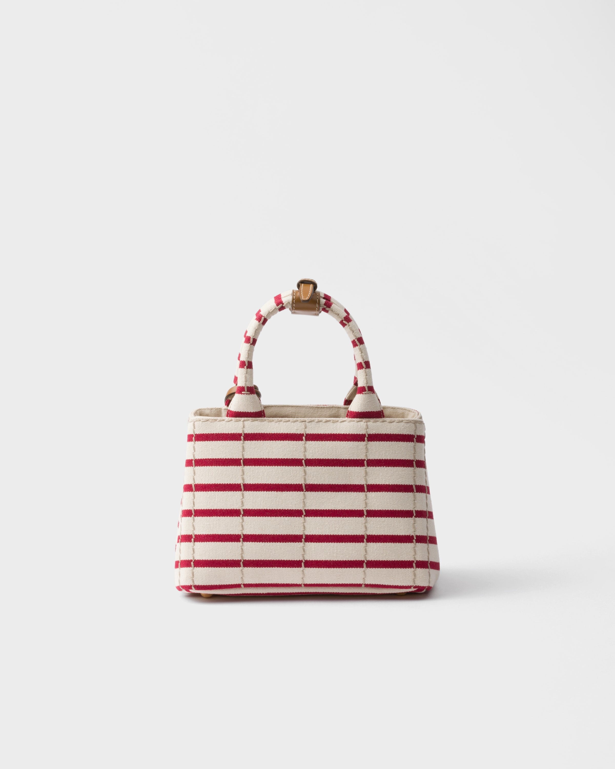 Striped cotton canvas mini-bag - 4