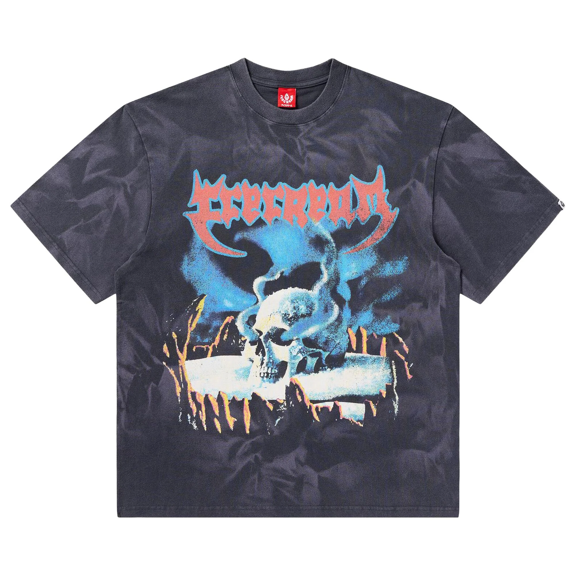 Icecream Stone Cold Oversize Short-Sleeve Knit 'Charcoal Art' - 1