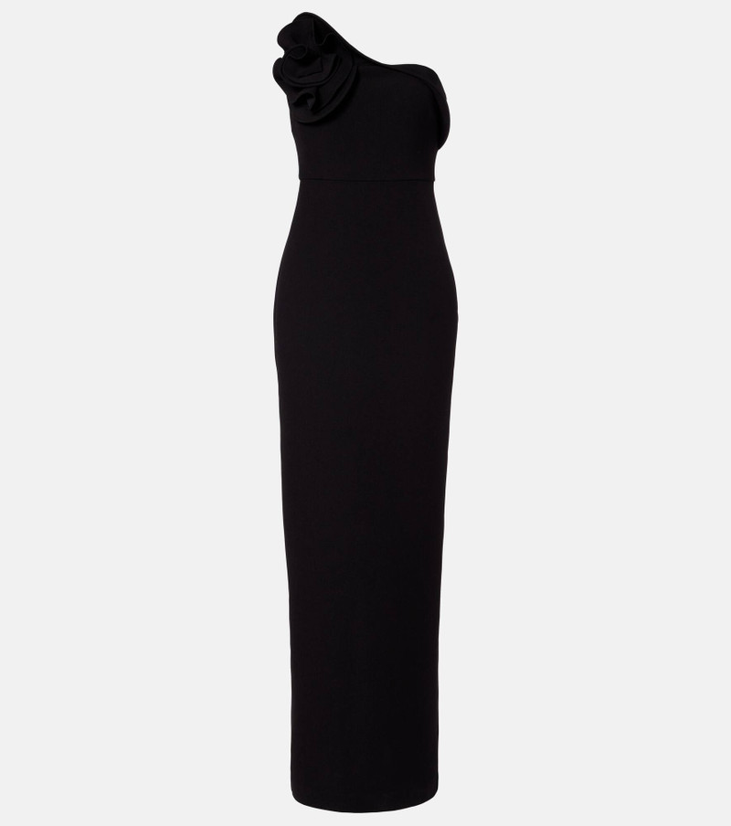 Floral asymmetric corset gown 1