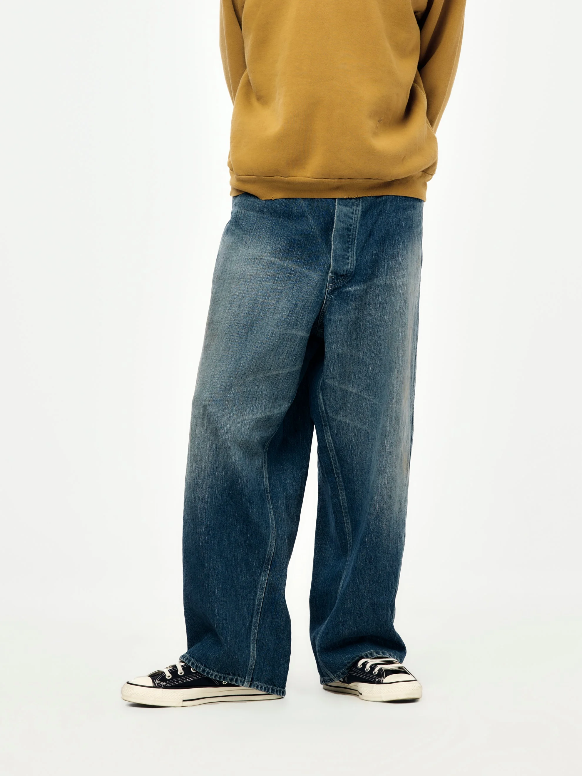 VINTAGE DENIM LOGGER PANTS (INDIGO) (SIS) - 1