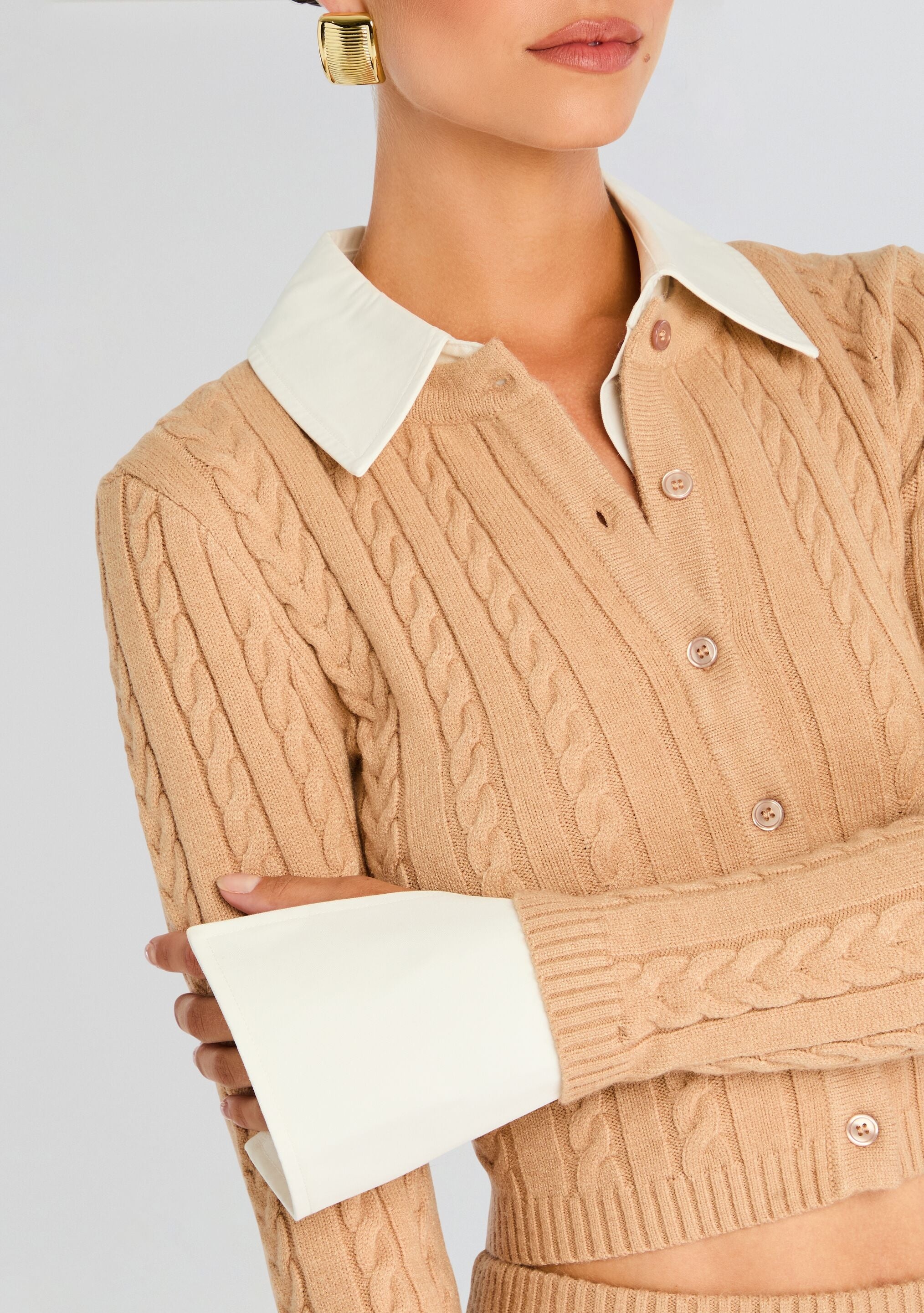 ELOISE CABLE KNIT CARDIGAN - 2
