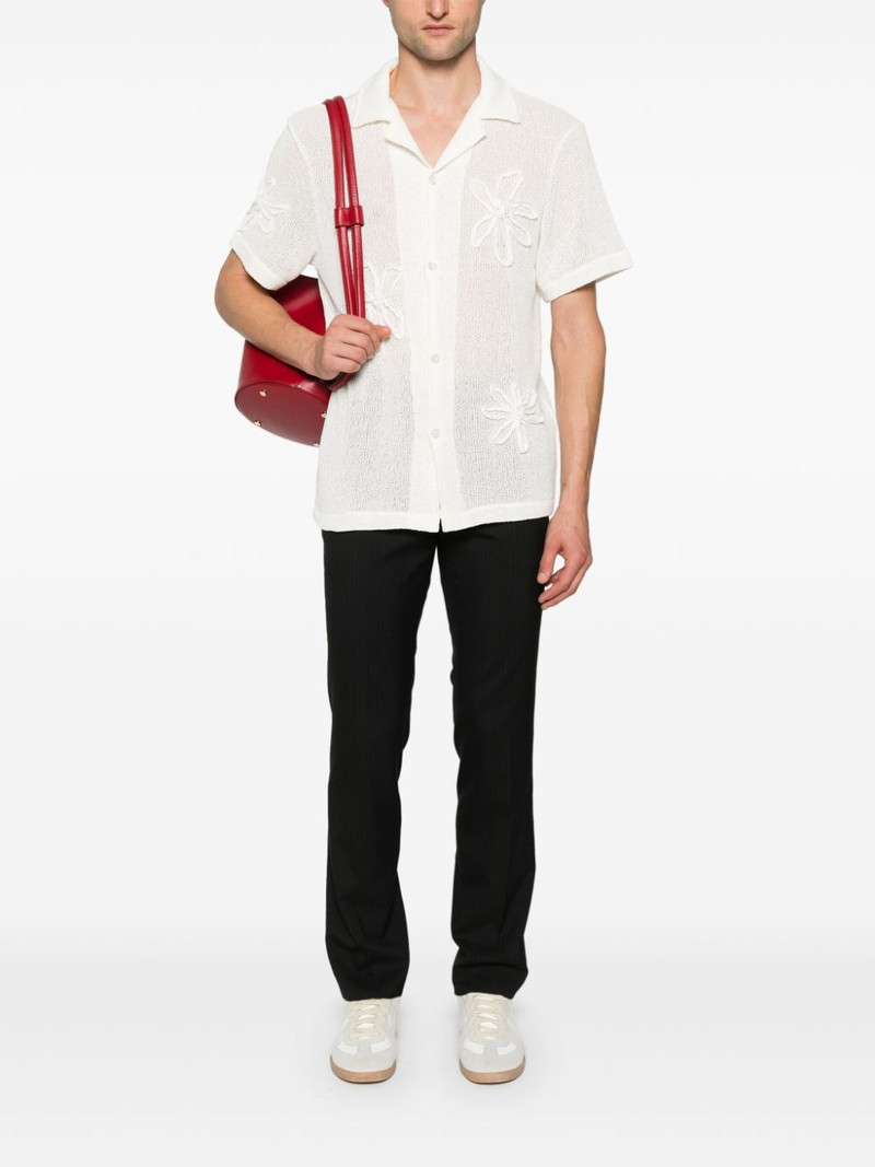 Sandro floral-appliquÃ© crochet shirt outlook