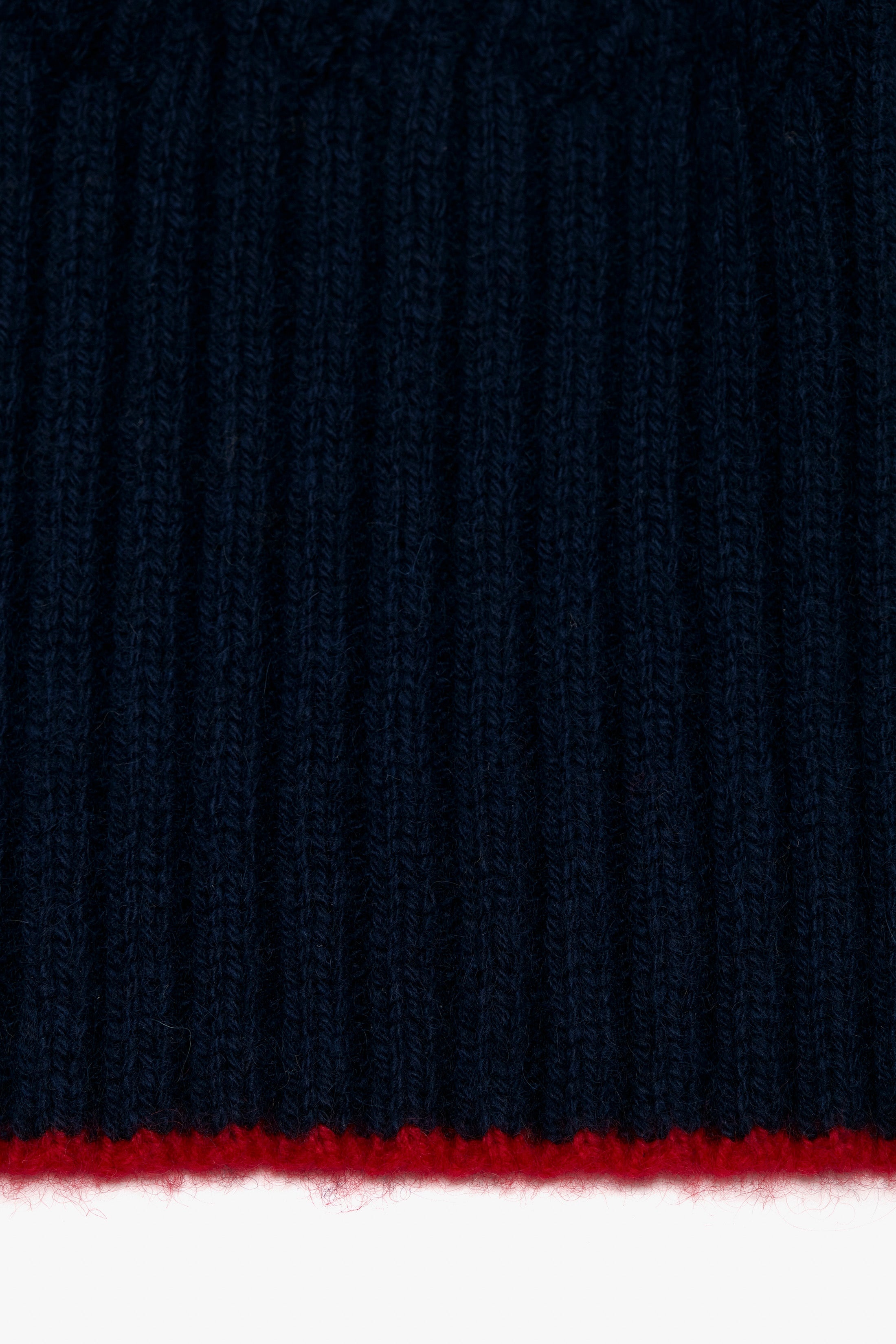 Exclusive Logo Patch Scarf In Navy - 3