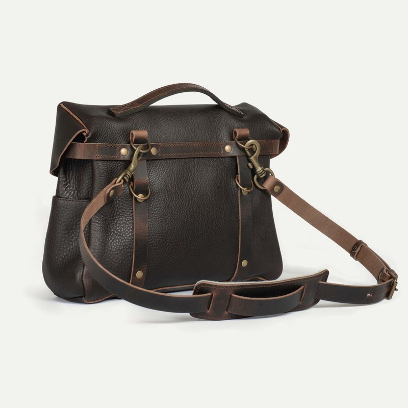 HEROES ECLAIR BAG - BROWN LEATHER MOTORCYCLE BAG 4
