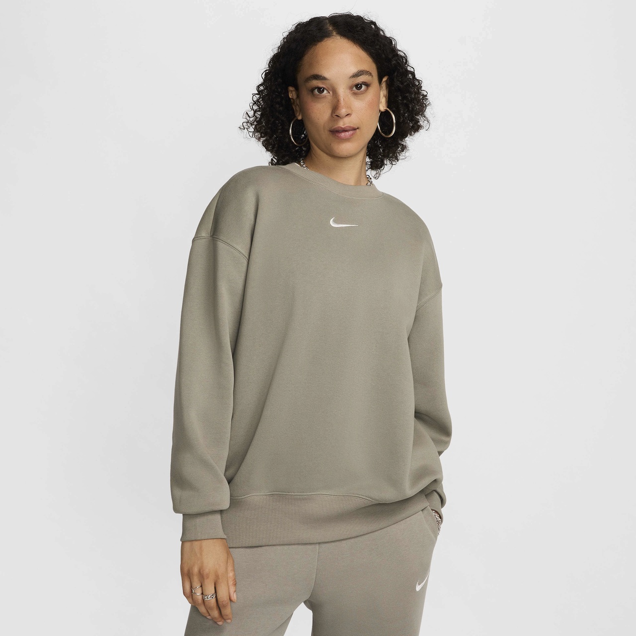 Nike Womens Nike Phoenix OS Fleece Crew - 1